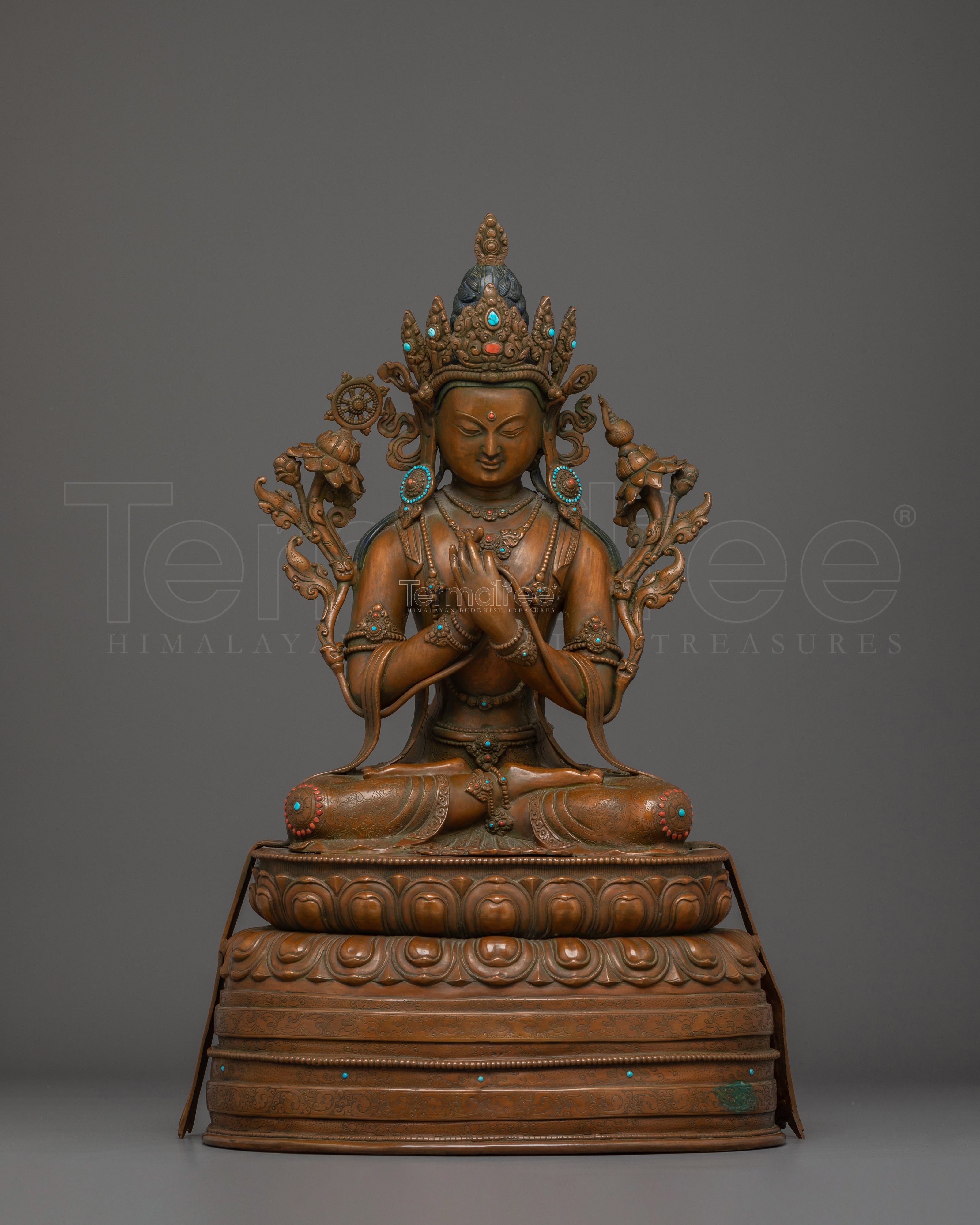 Handmade Maitreya Buddha Copper Statue