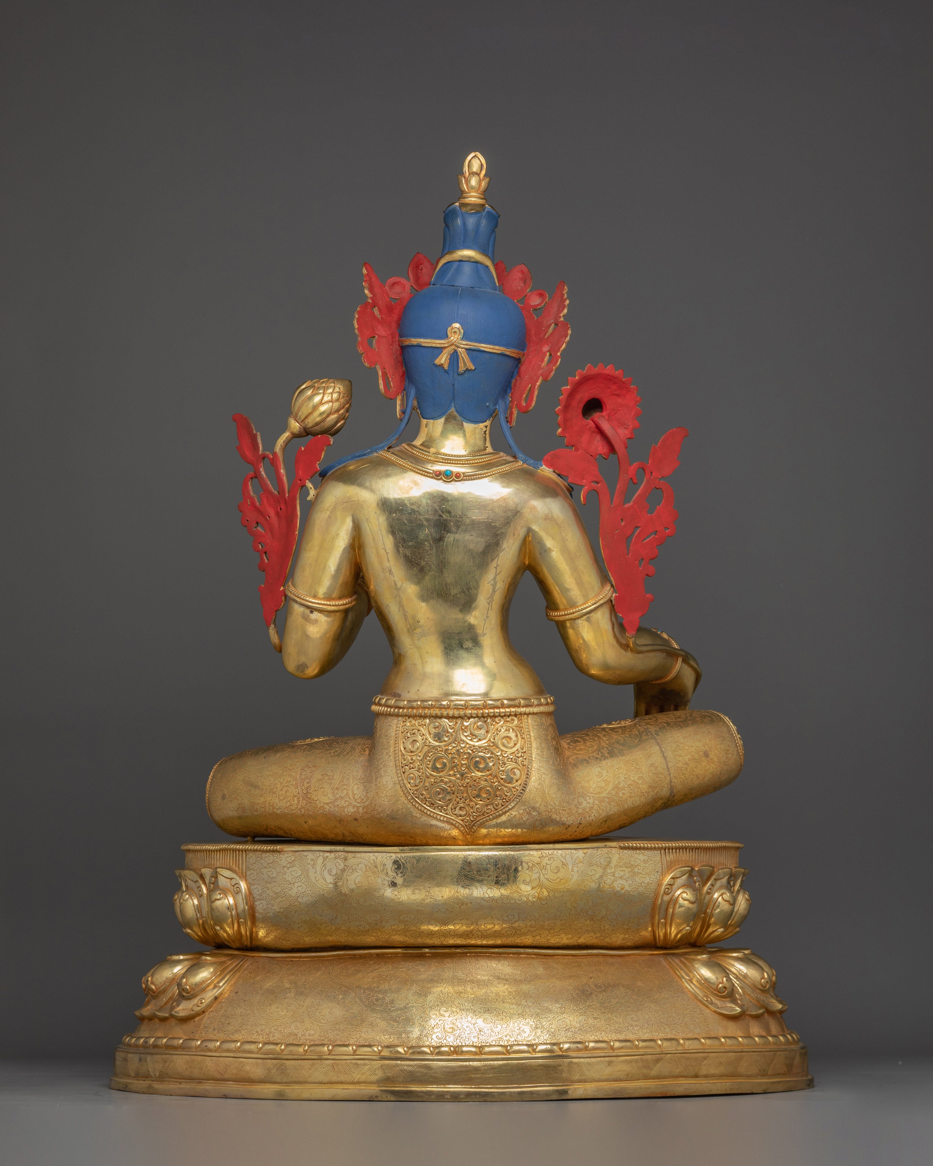 Golden Green Tara Statue: Mother of Compassion and Liberation