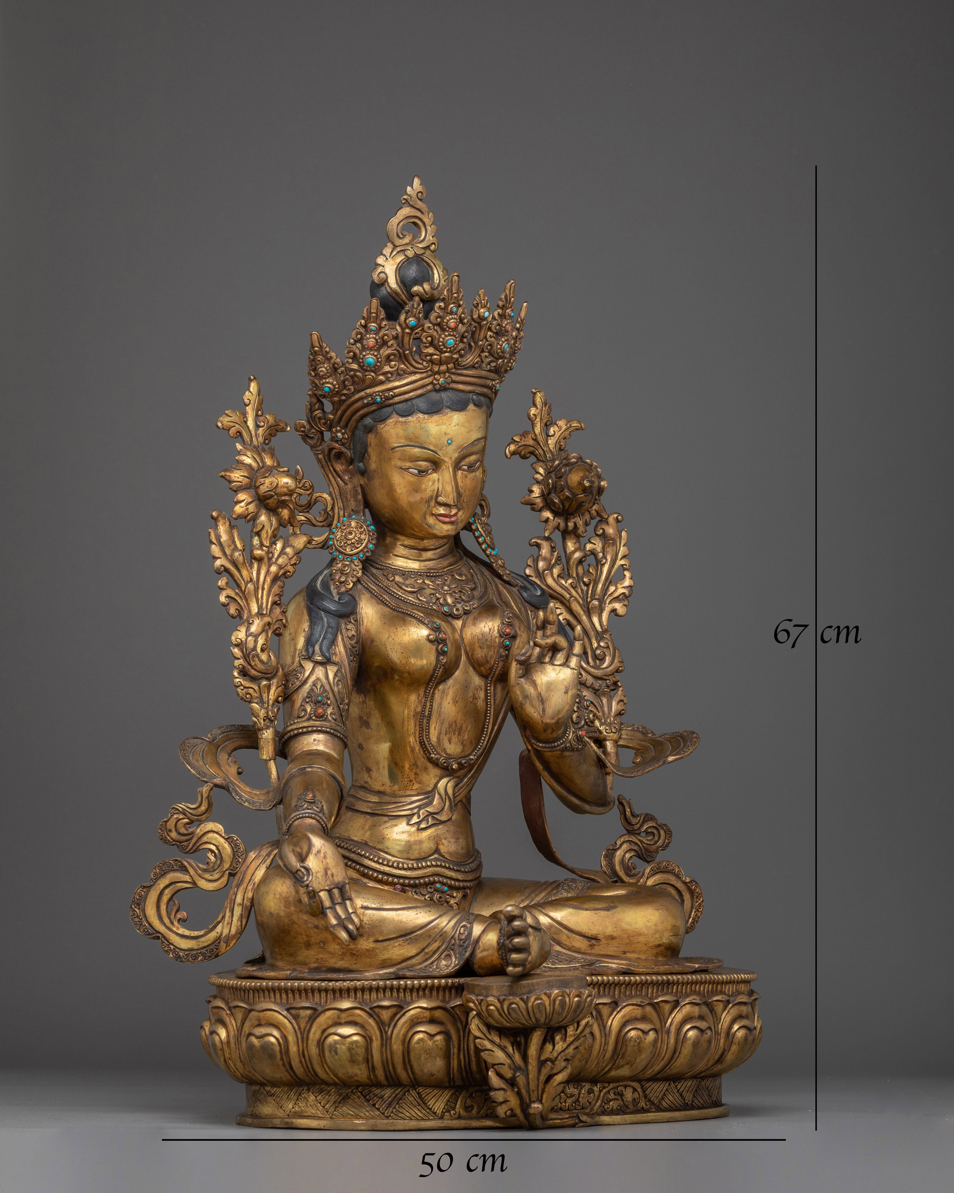 Green Tara Statue: Mother of Swift Liberator