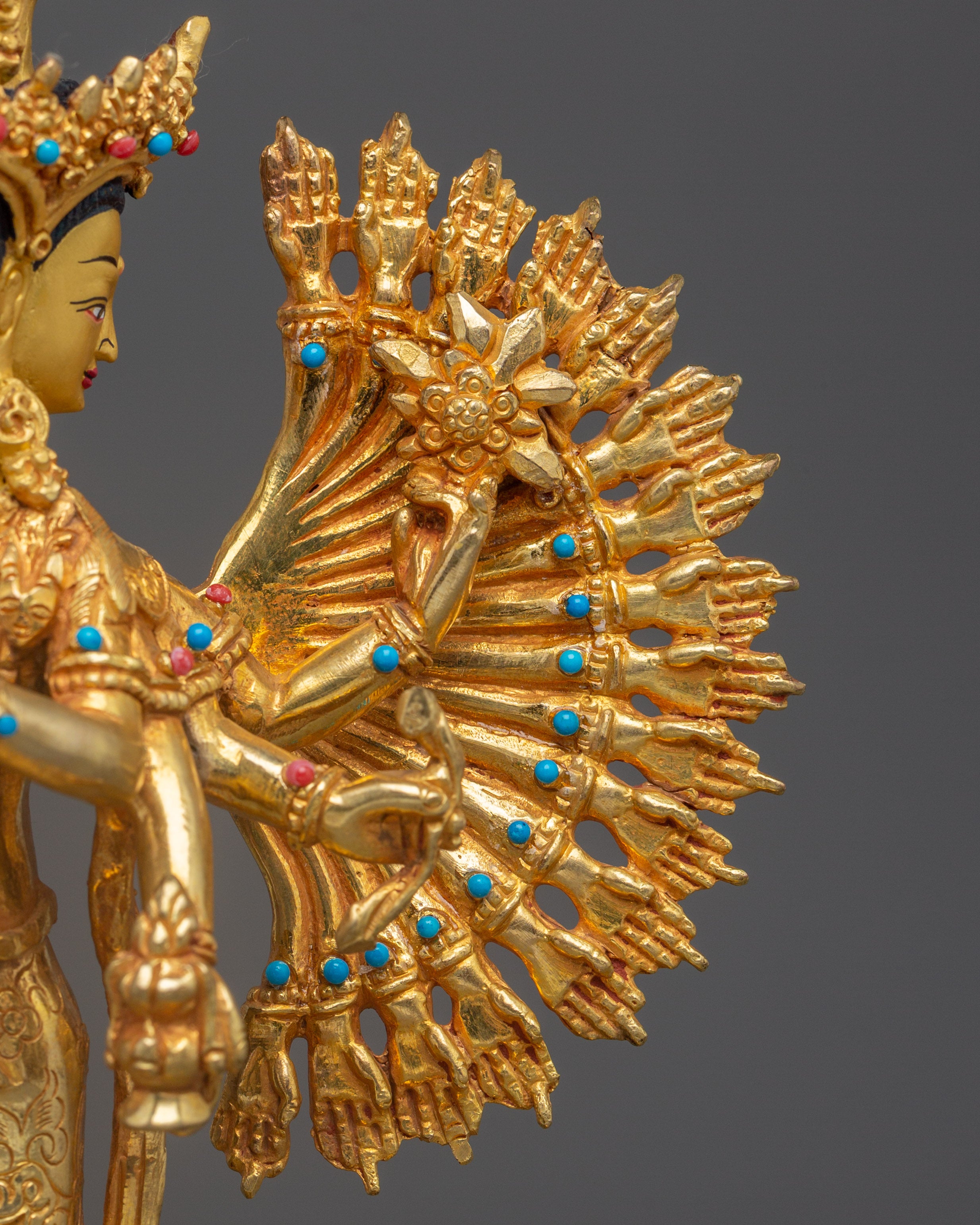 Handmade Thousand Armed Chenrezig Statue