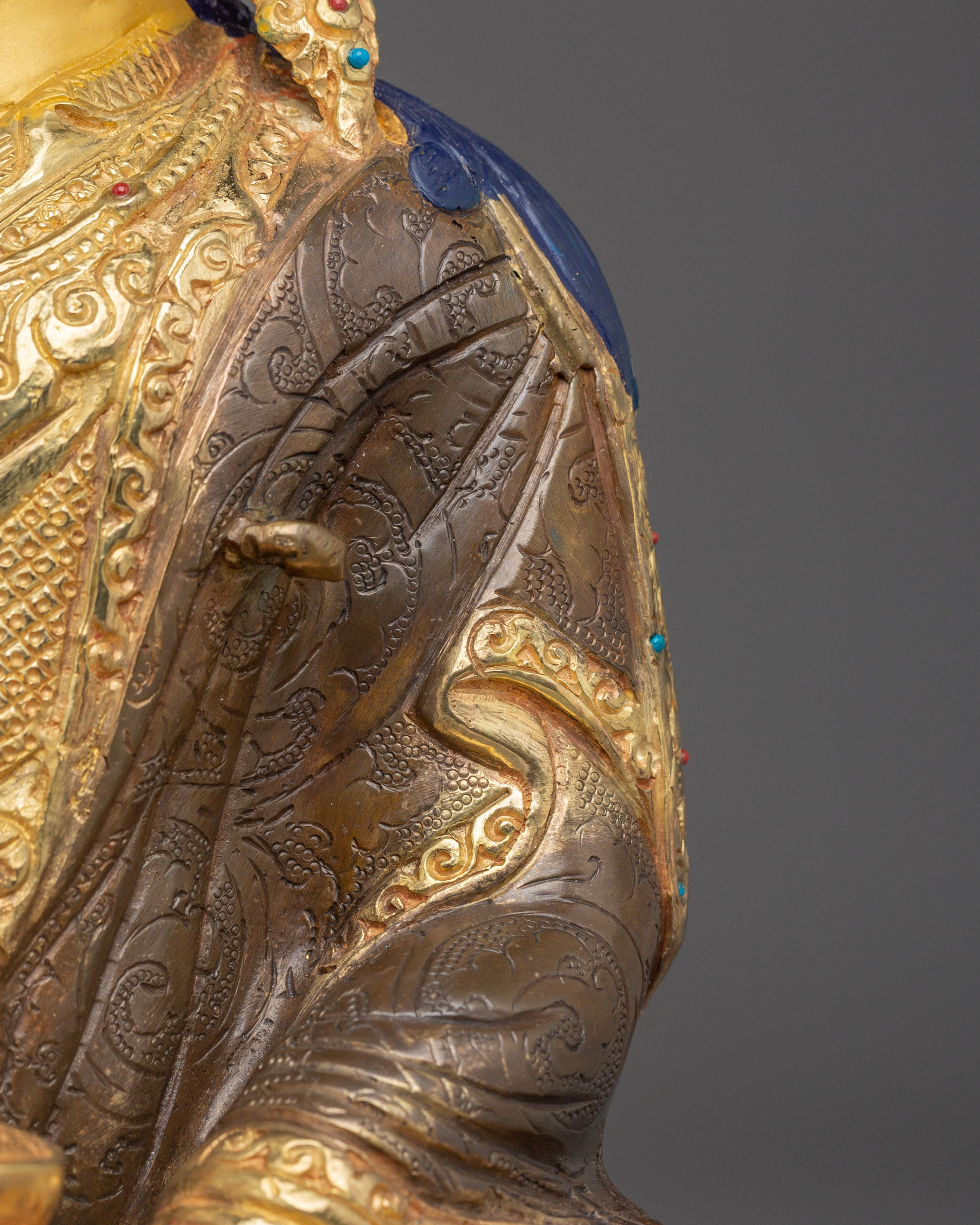 The Golden Guru Rinpoche Art - Himalayan Handcrafted Artwork
