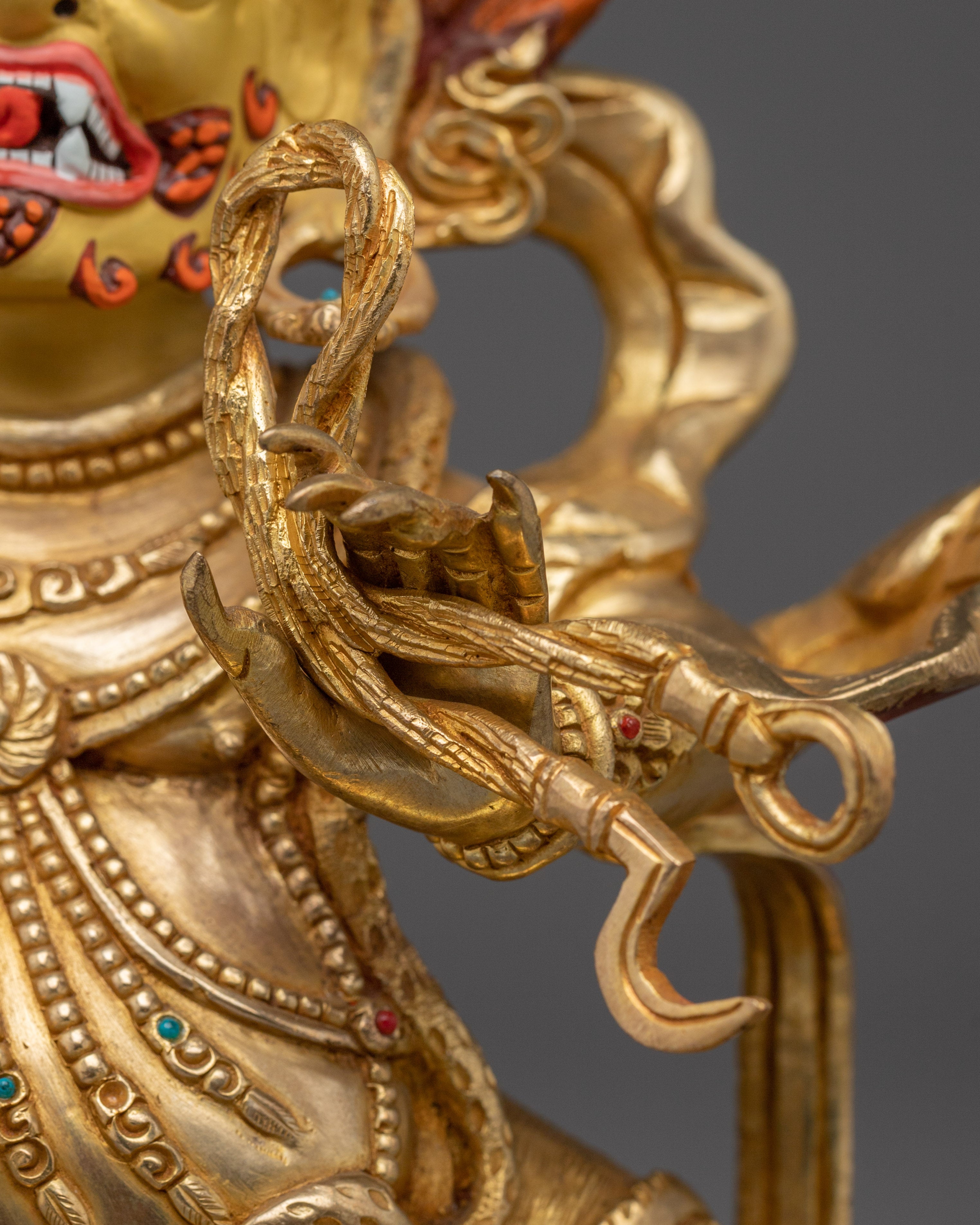 Vajrapani Figurine, Wrathful Protector And Thunderbolt Holder