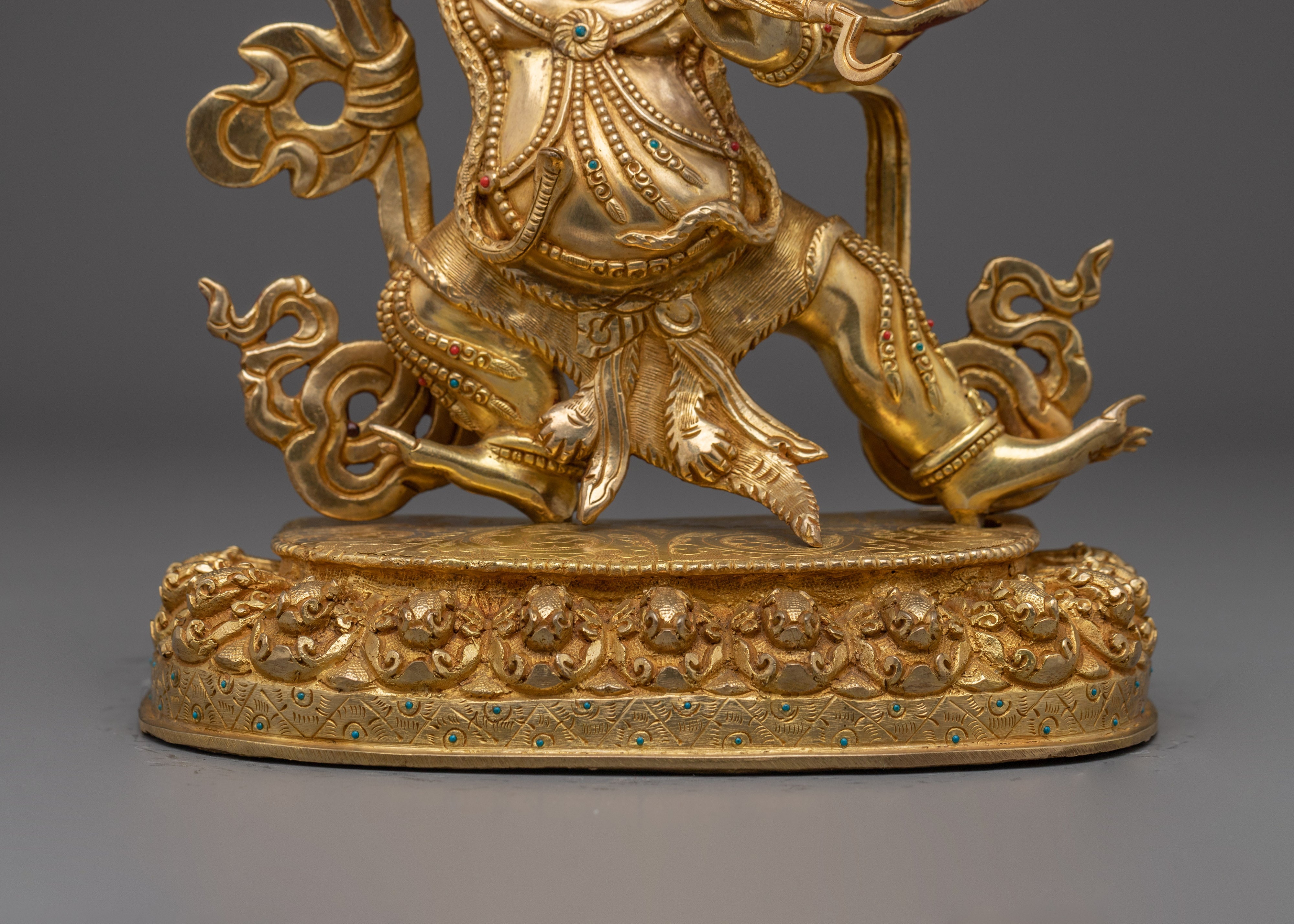 Vajrapani Figurine, Wrathful Protector And Thunderbolt Holder