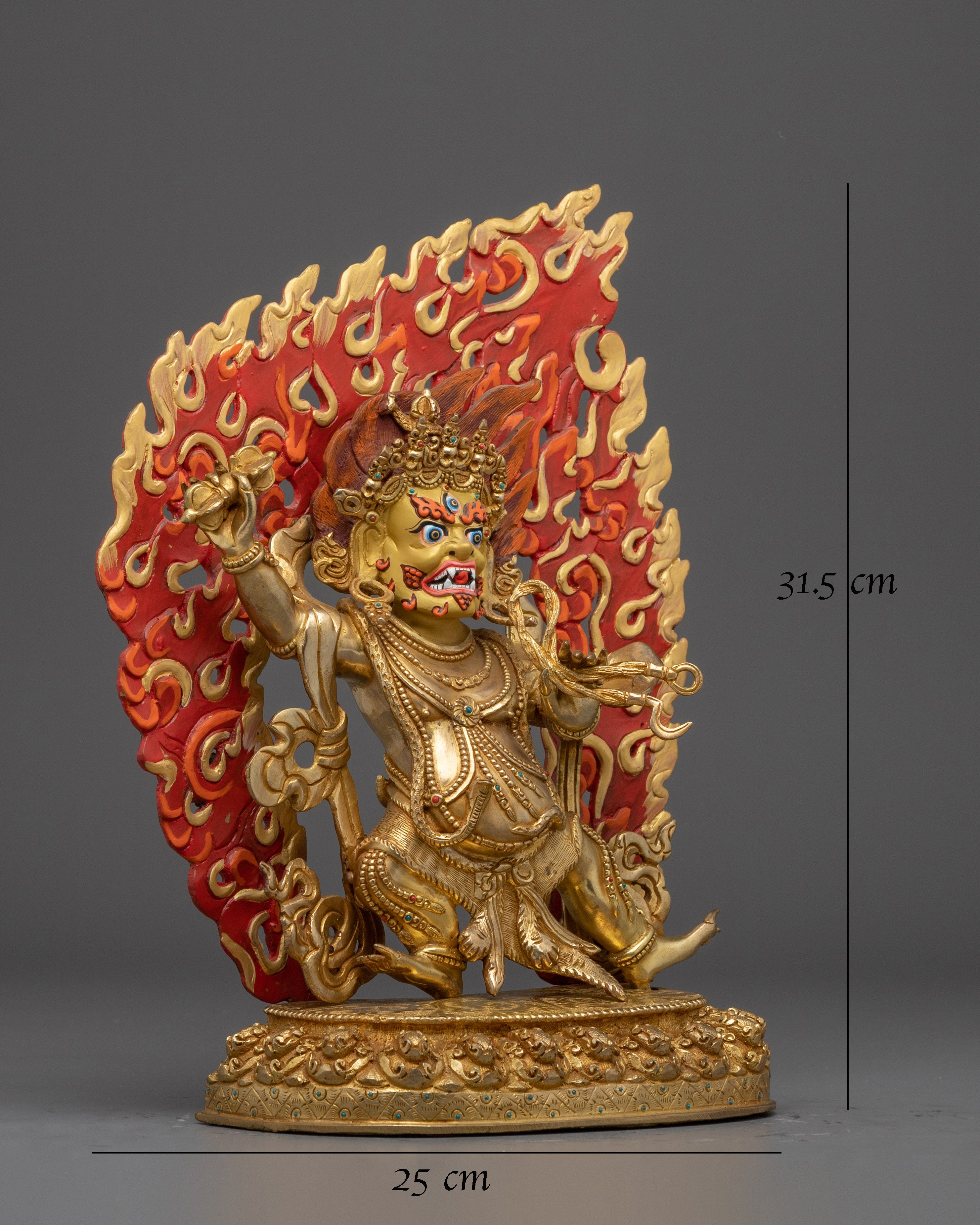 Vajrapani Figurine, Wrathful Protector And Thunderbolt Holder