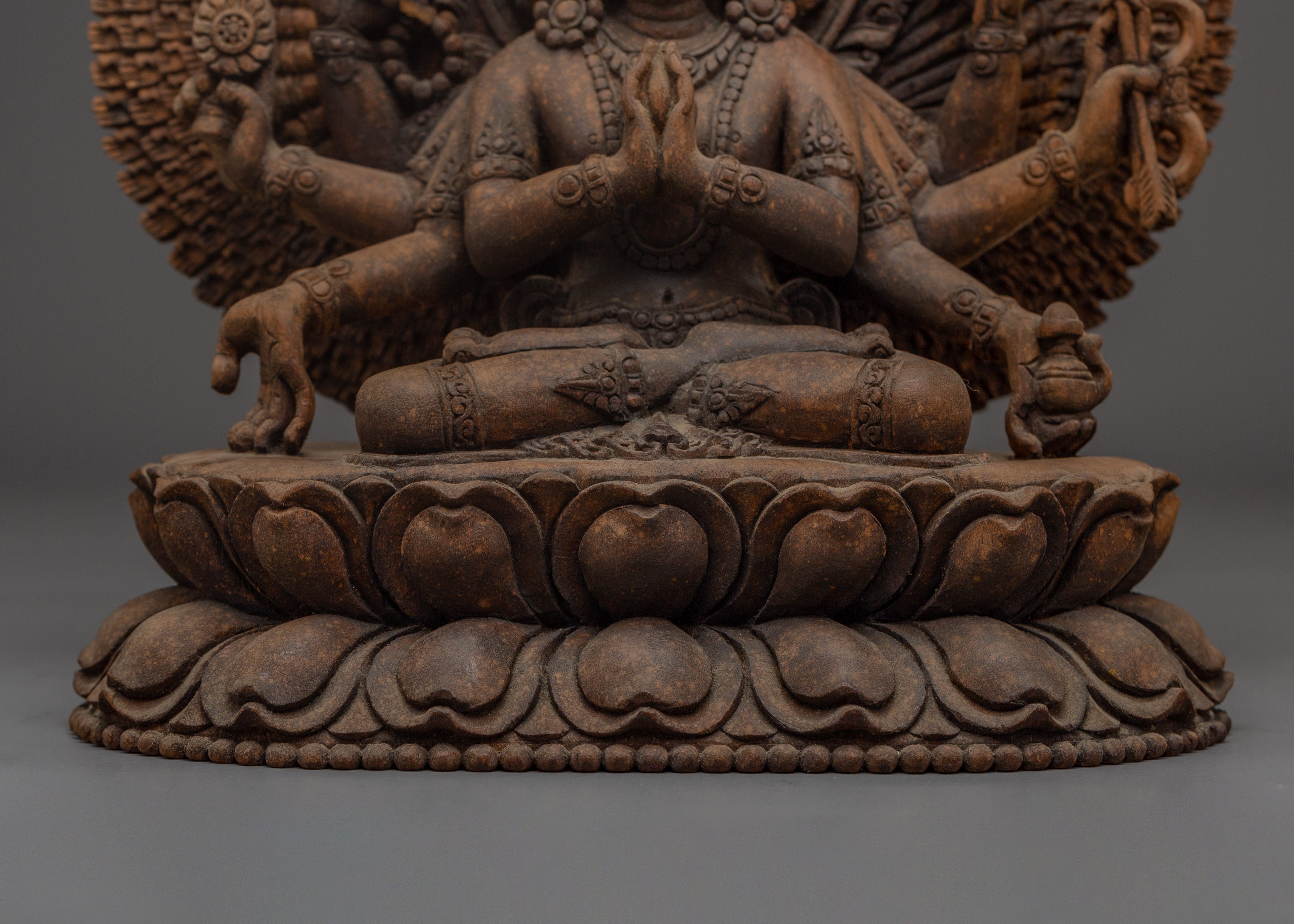 Handmade Seated 1000 Armed Chenrezig Statue | Himalayan Treasure of Nepal