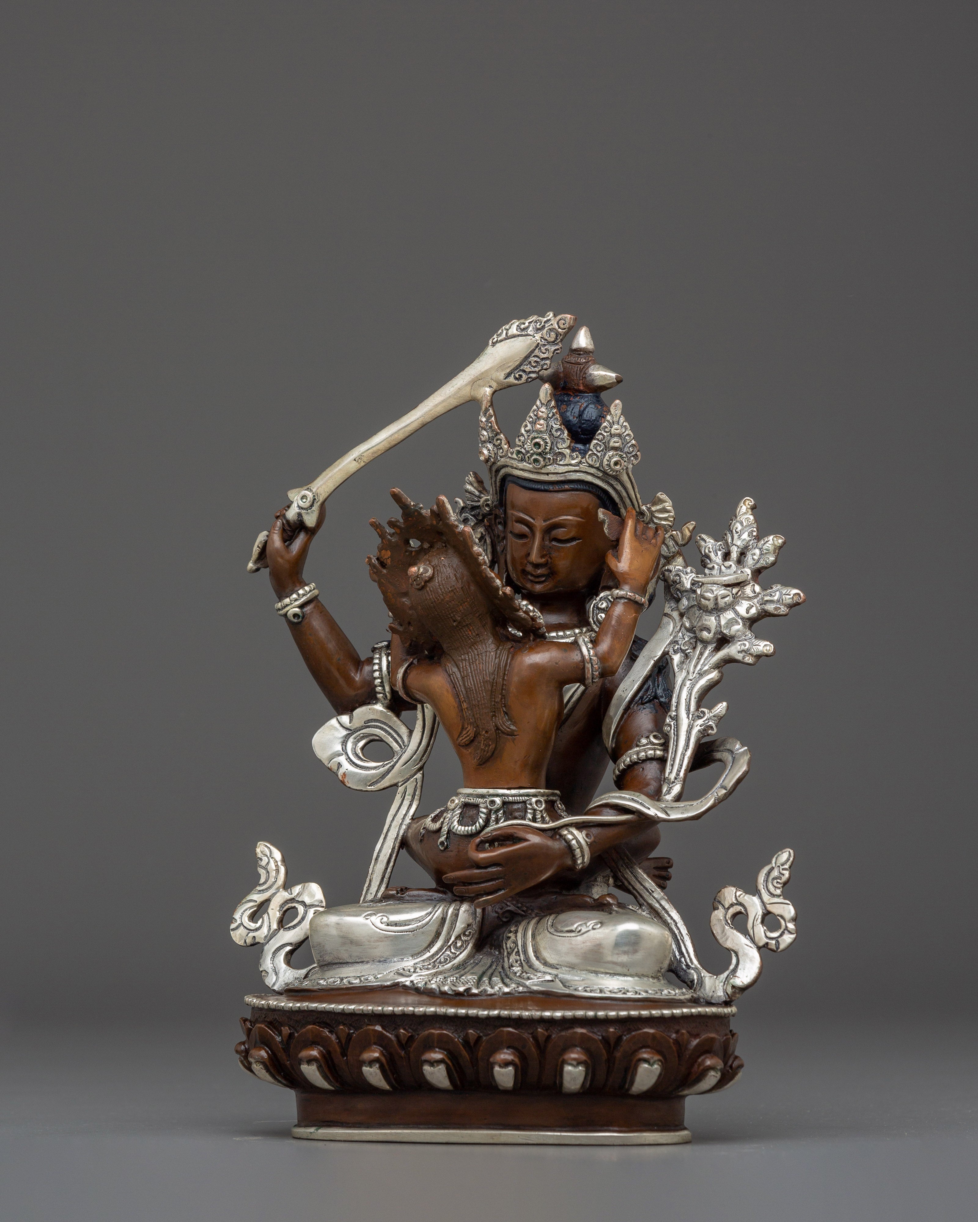 Manjushri With Consort Handmade Statue