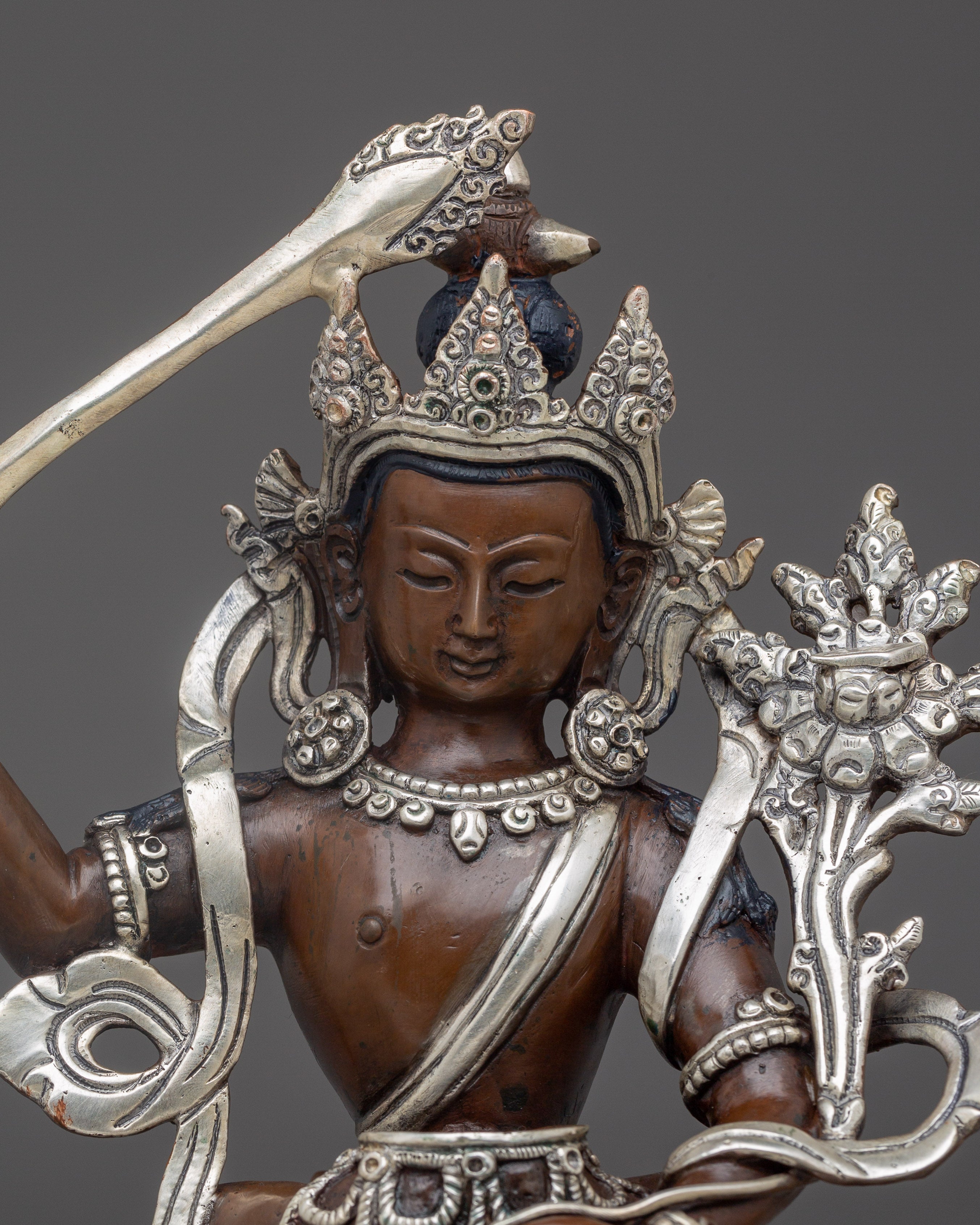 Manjushri With Consort Handmade Statue