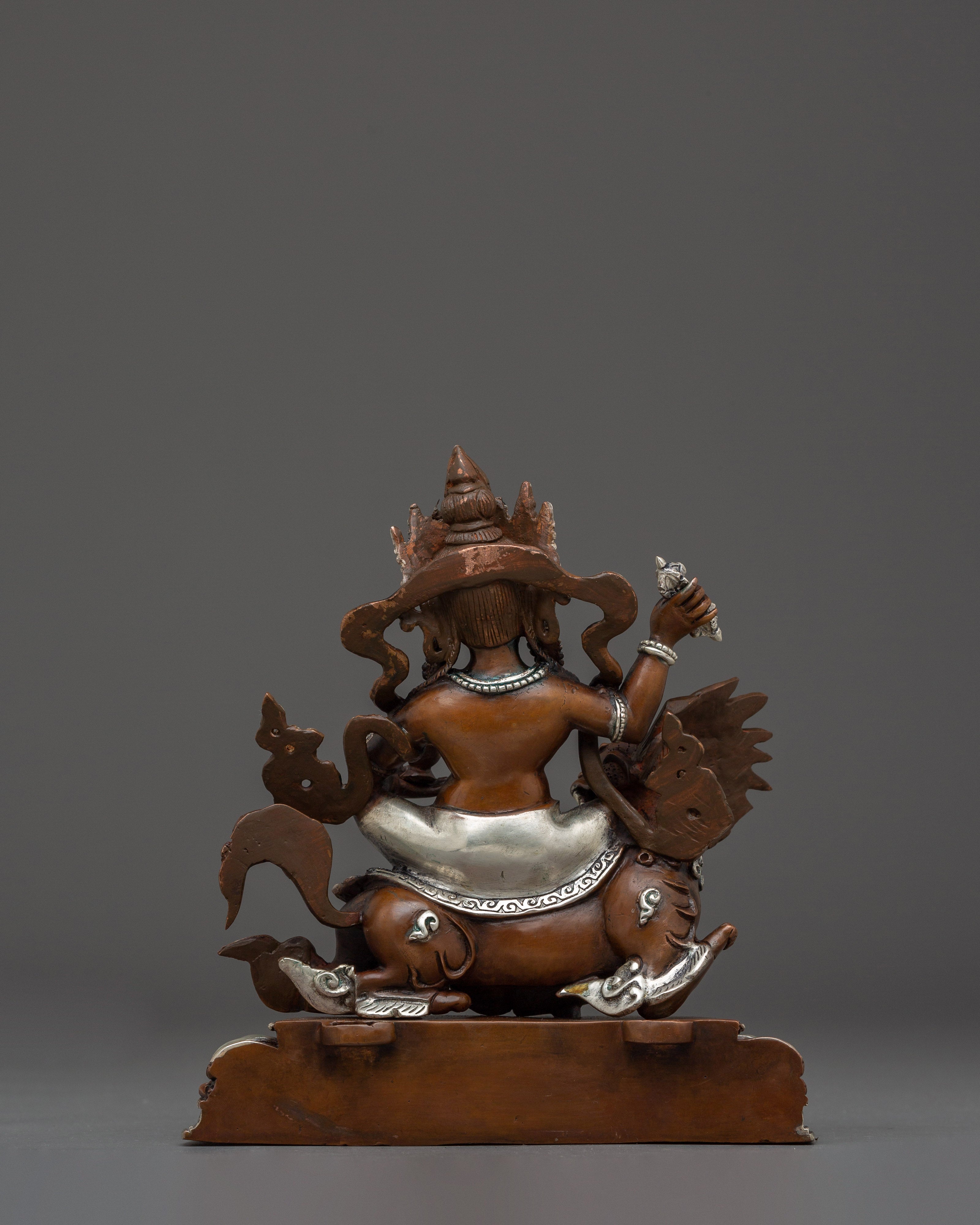 Oxidized Copper Tsheringma Statue | Buddhist Spiritual Protector