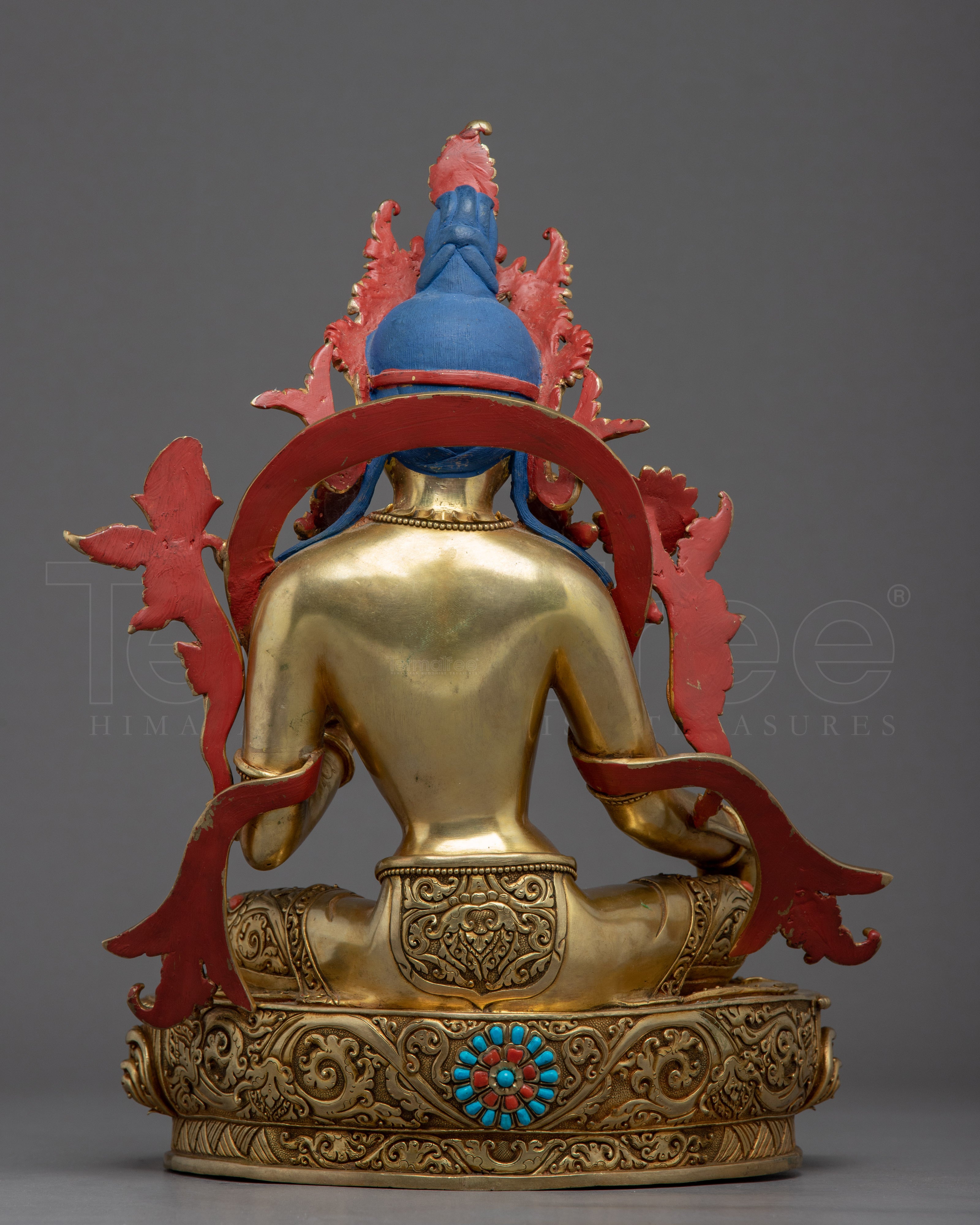 Green Tara Gold Gilded Sculpture | Buddhist Mother Tara Art - Termatree