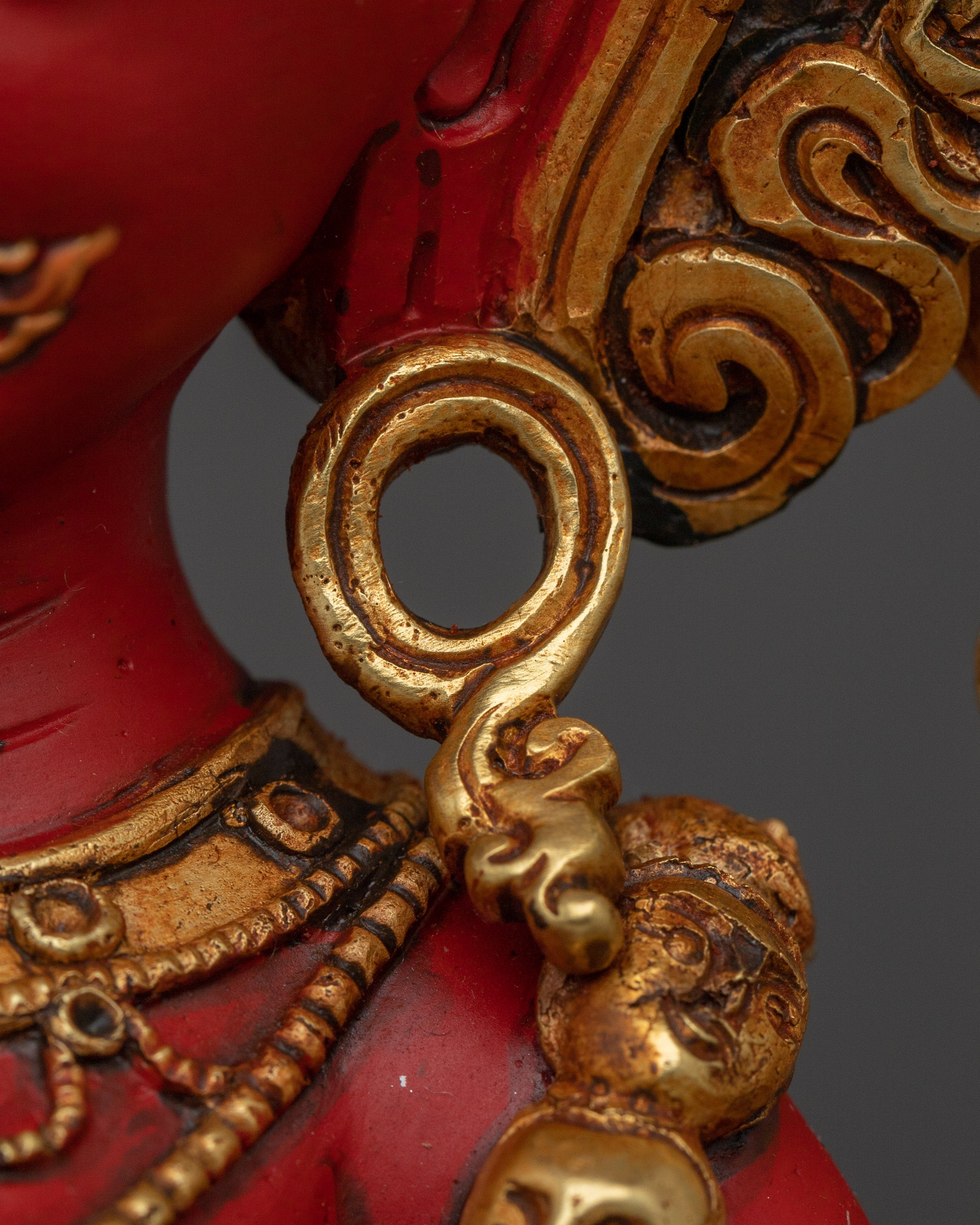 Red Dorje Phagmo Statue: Tibetan Tantric Yogini