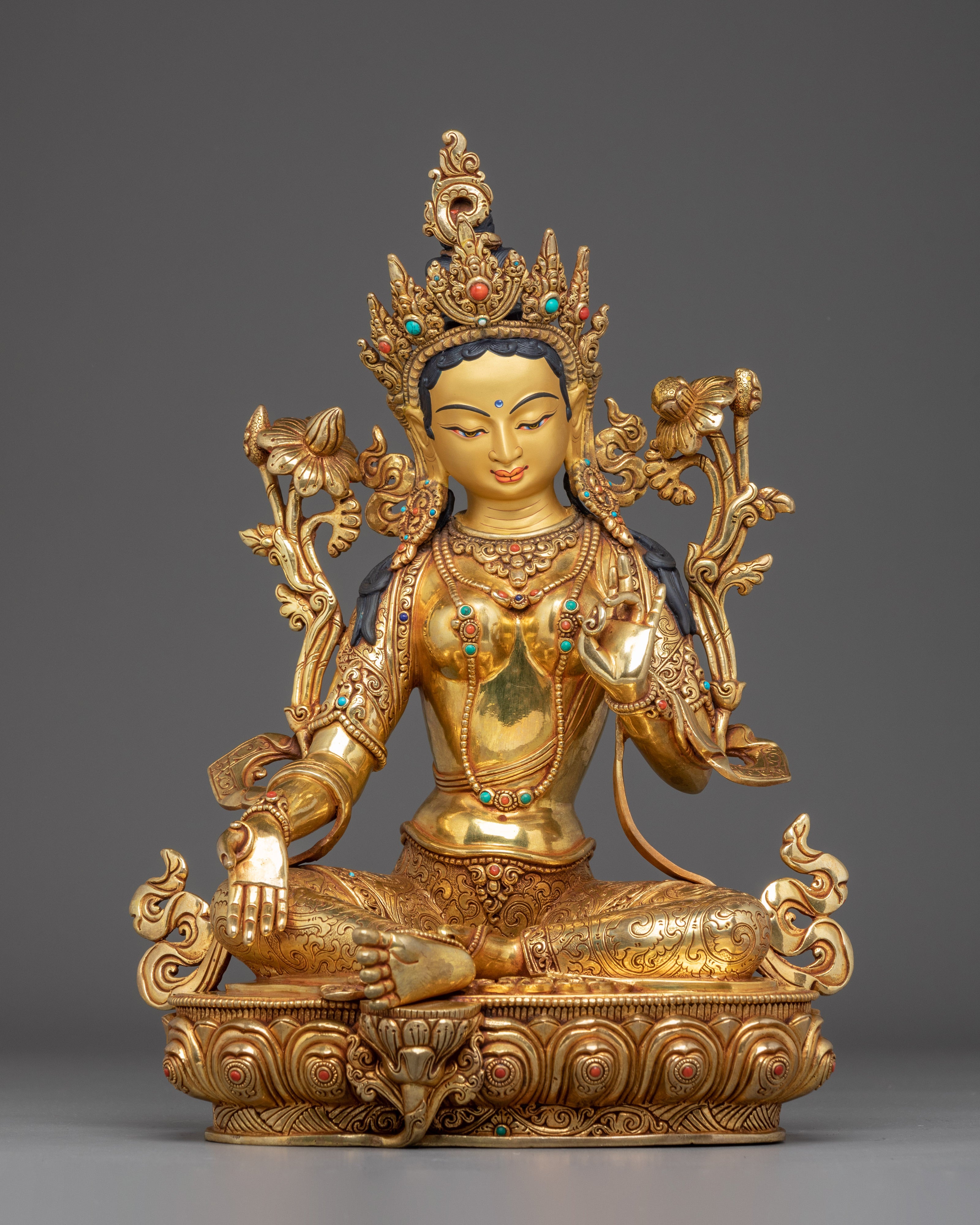 Green Tara Icon, Swift Goddess of Compassion