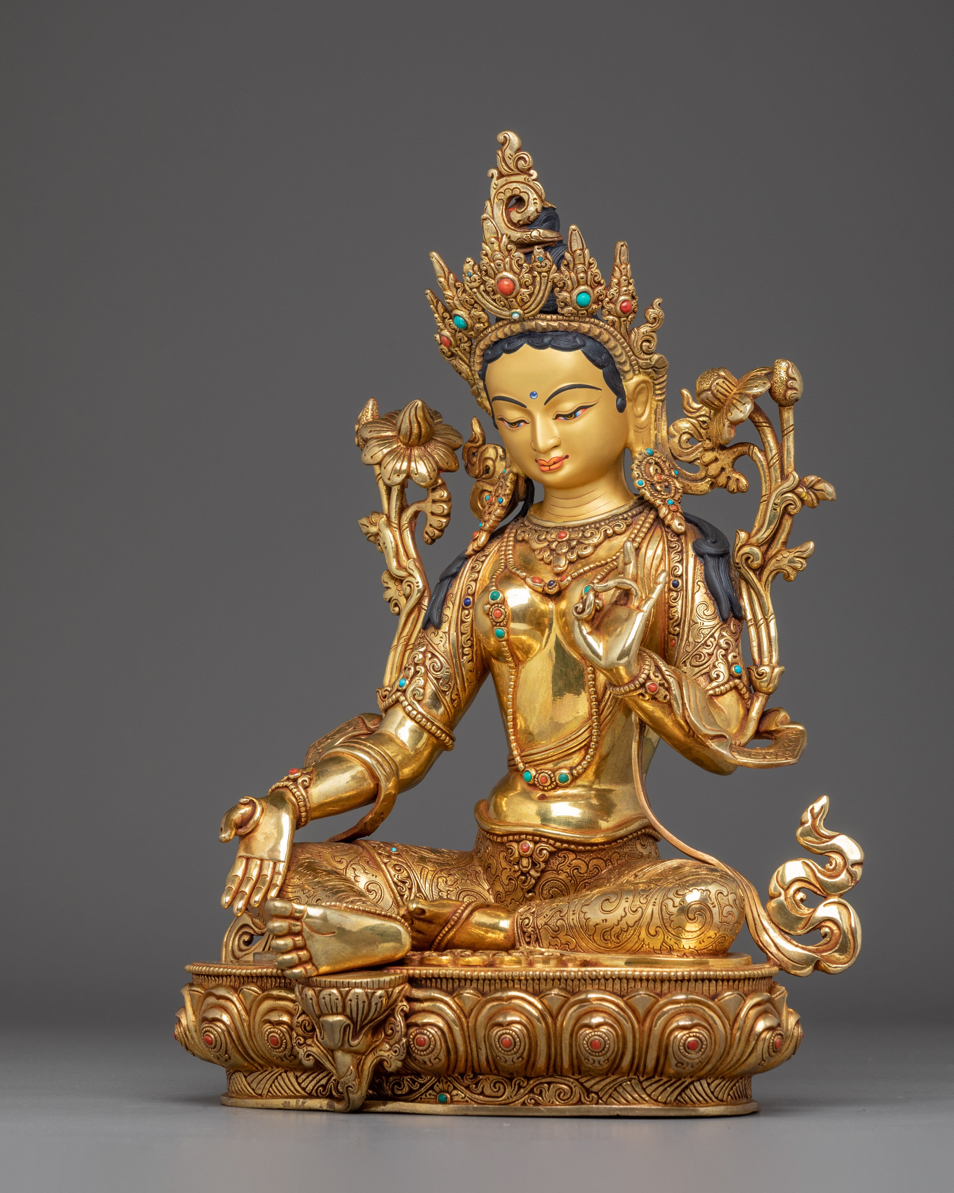 Green Tara Icon, Swift Goddess of Compassion