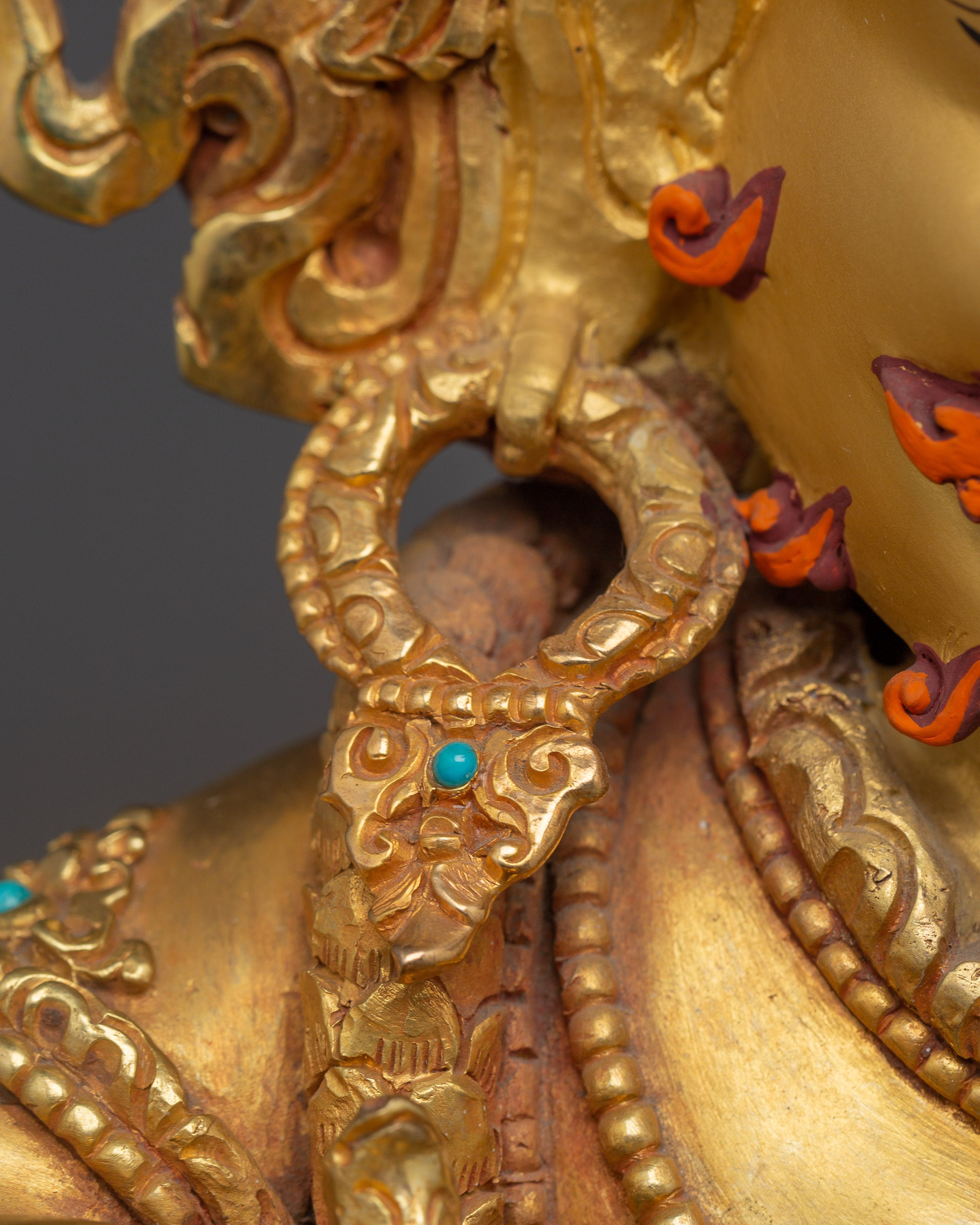 Black Dzambahala 24K Gold Tibetan Wealth Deity Art