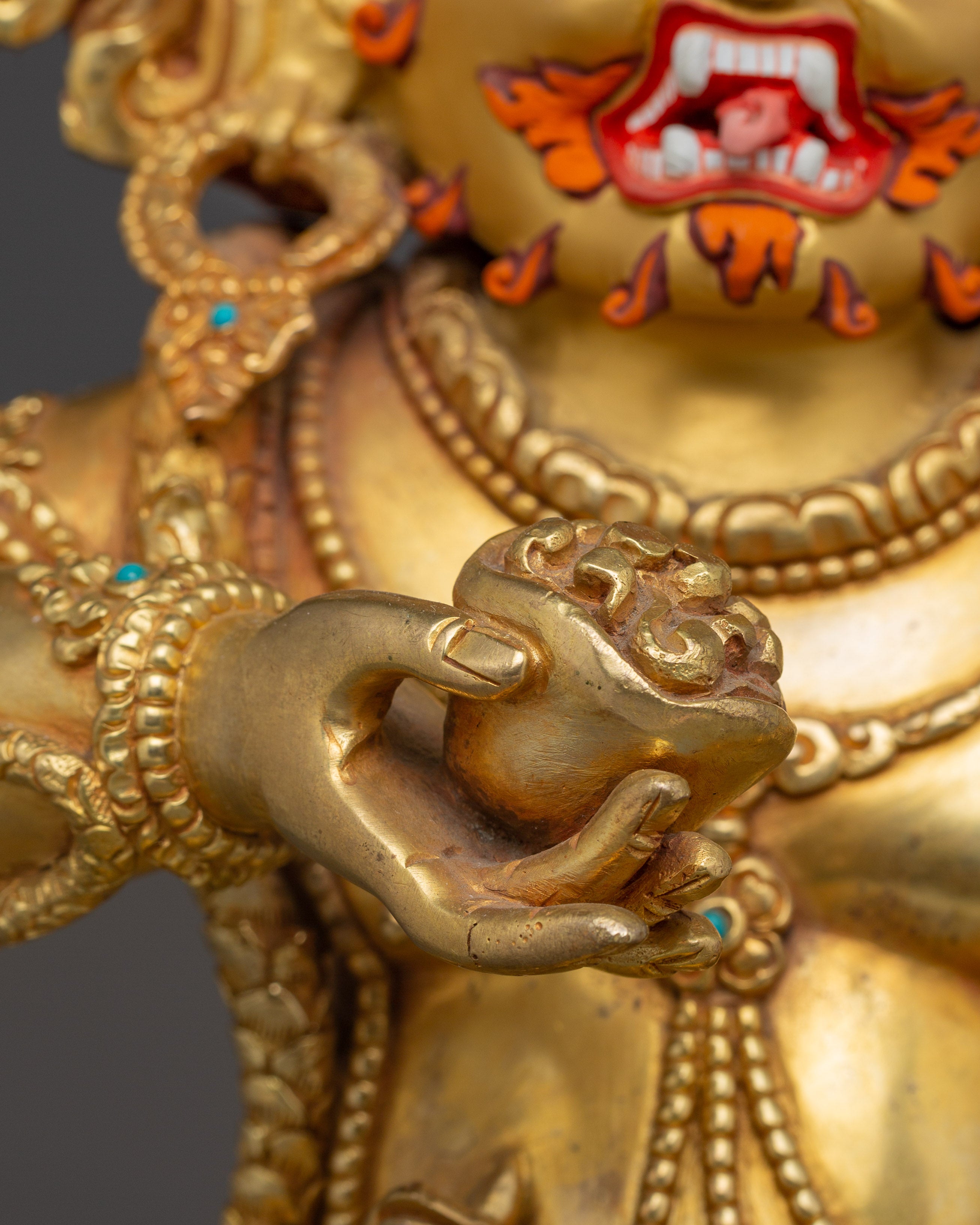 Black Dzambahala 24K Gold Tibetan Wealth Deity Art