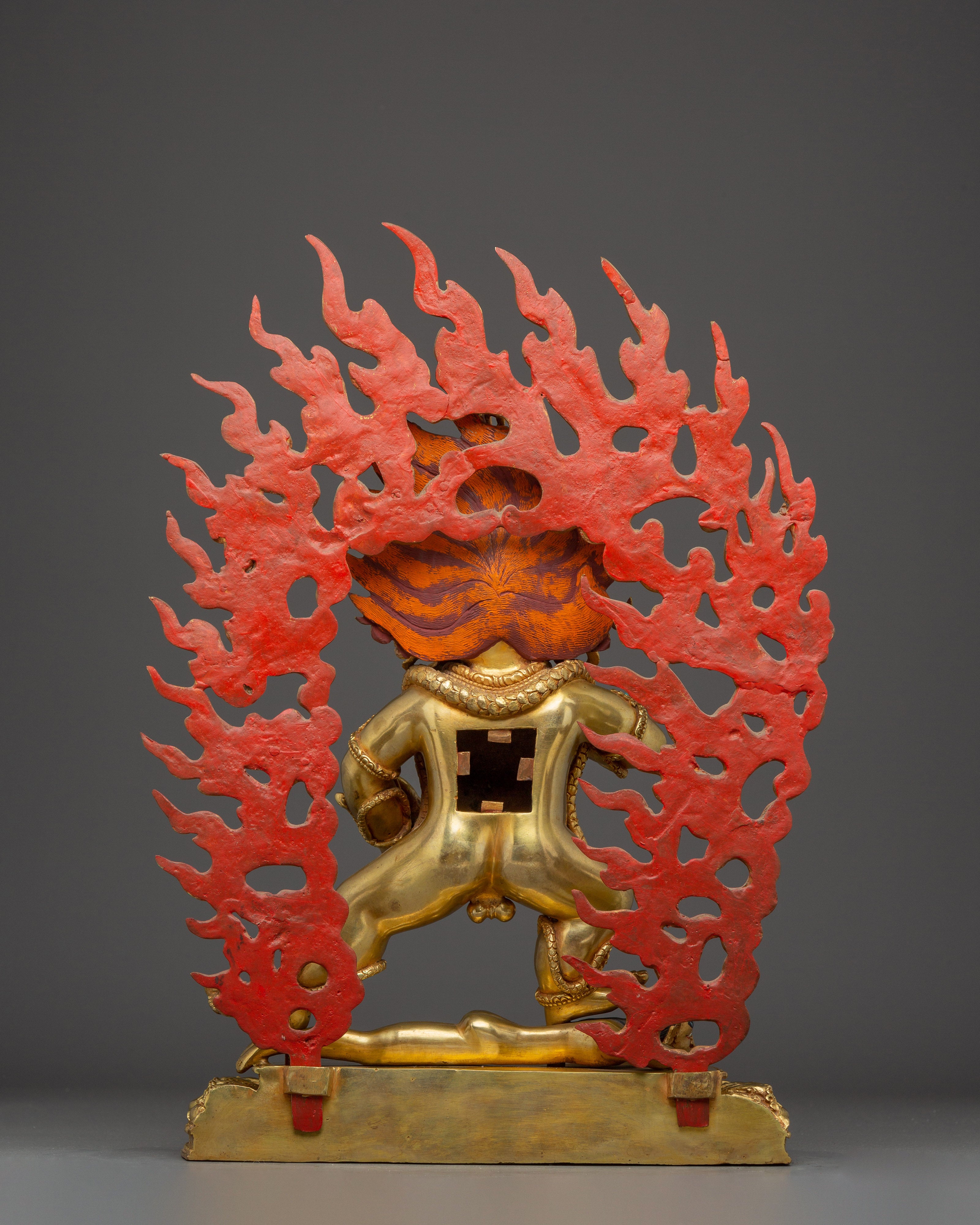 Black Dzambahala 24K Gold Tibetan Wealth Deity Art