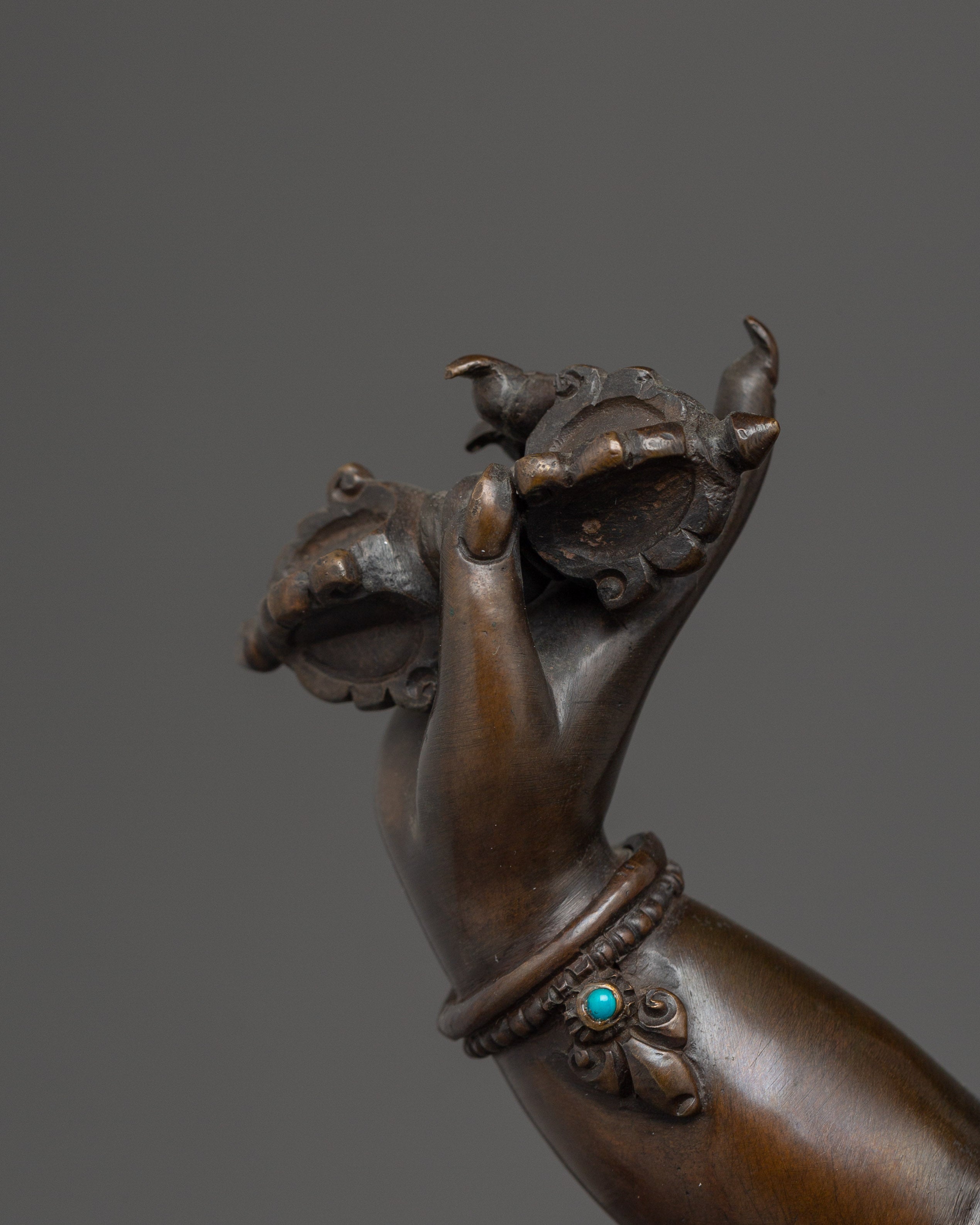 Vajrapani Oxidized Statue: The Dharma Protector