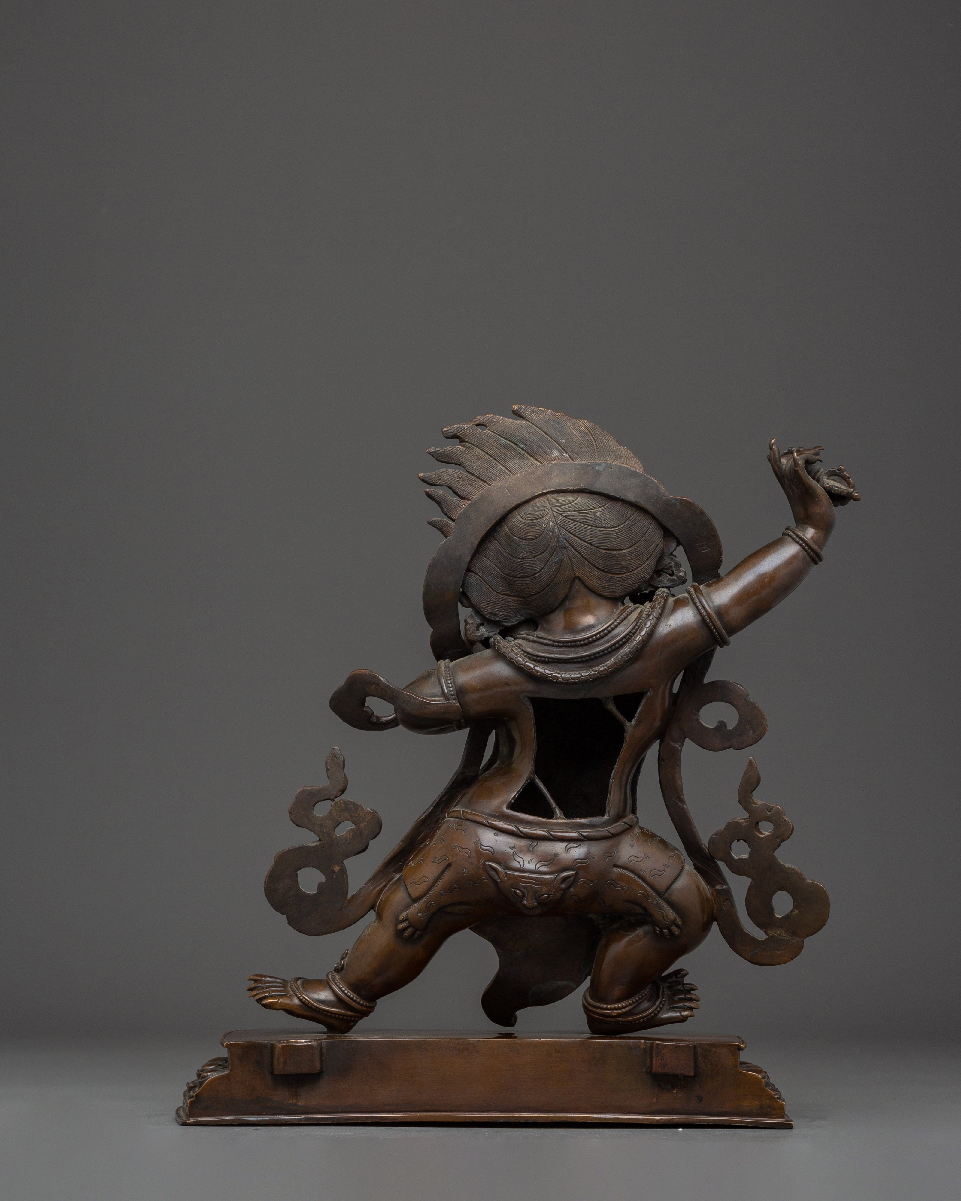 Vajrapani Oxidized Statue: The Dharma Protector