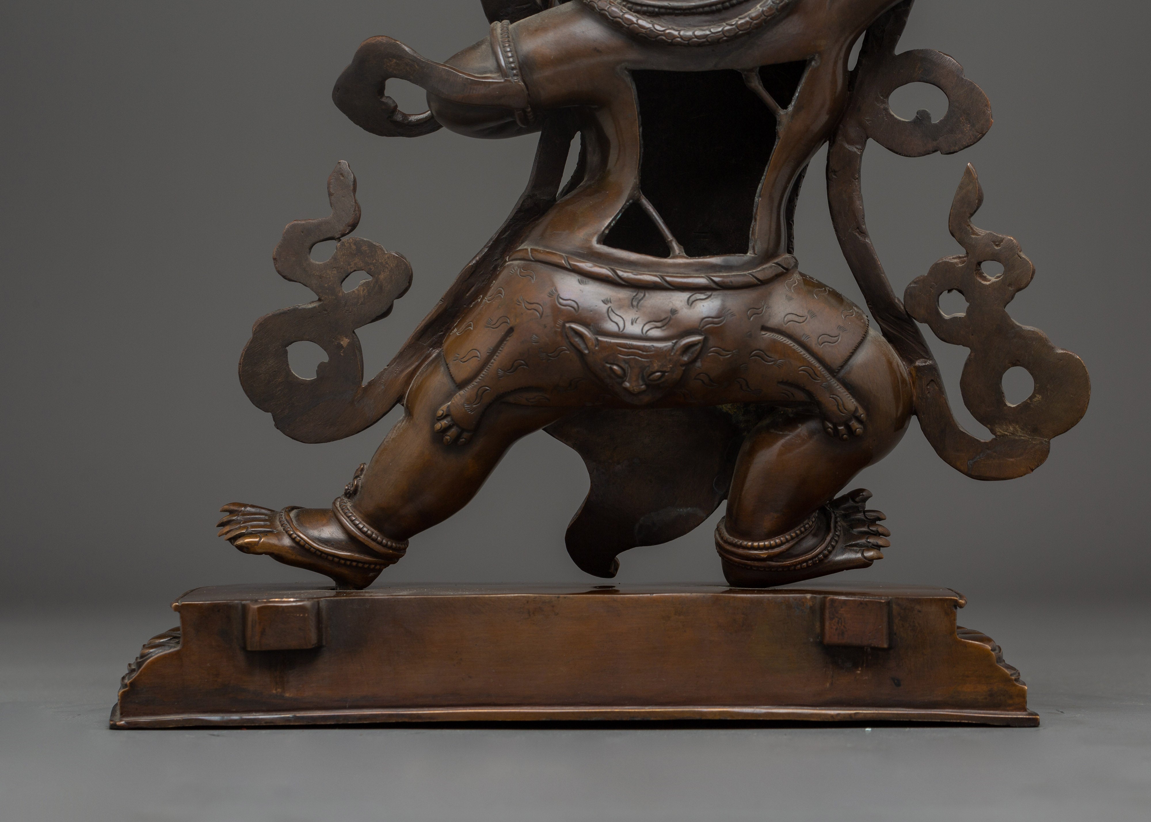 Vajrapani Oxidized Statue: The Dharma Protector