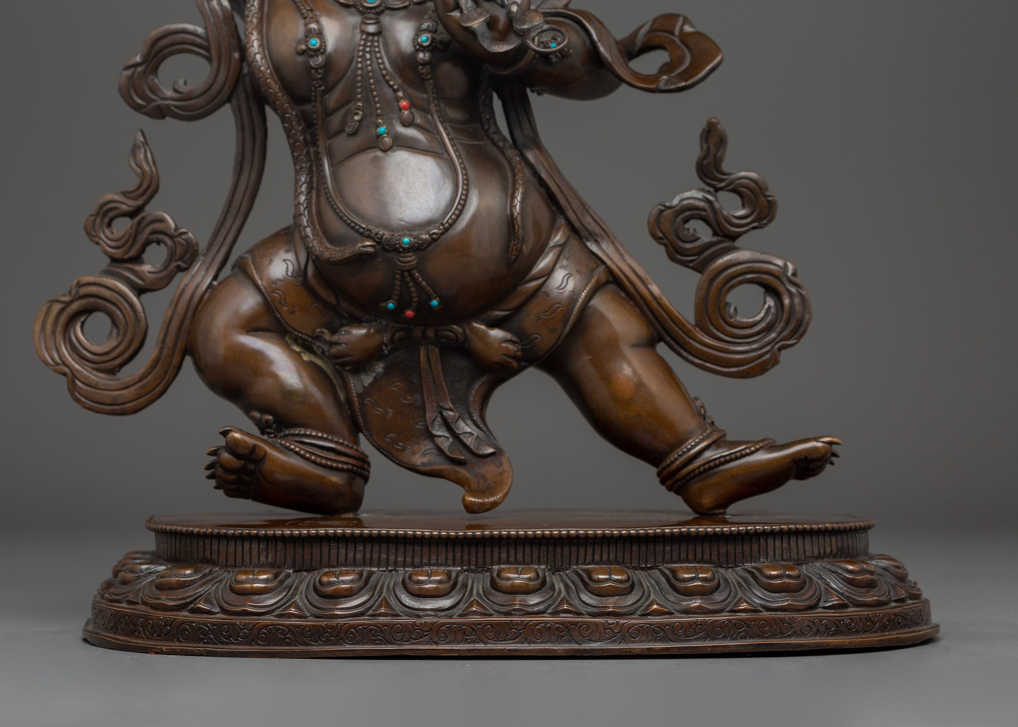 Vajrapani Oxidized Statue: The Dharma Protector