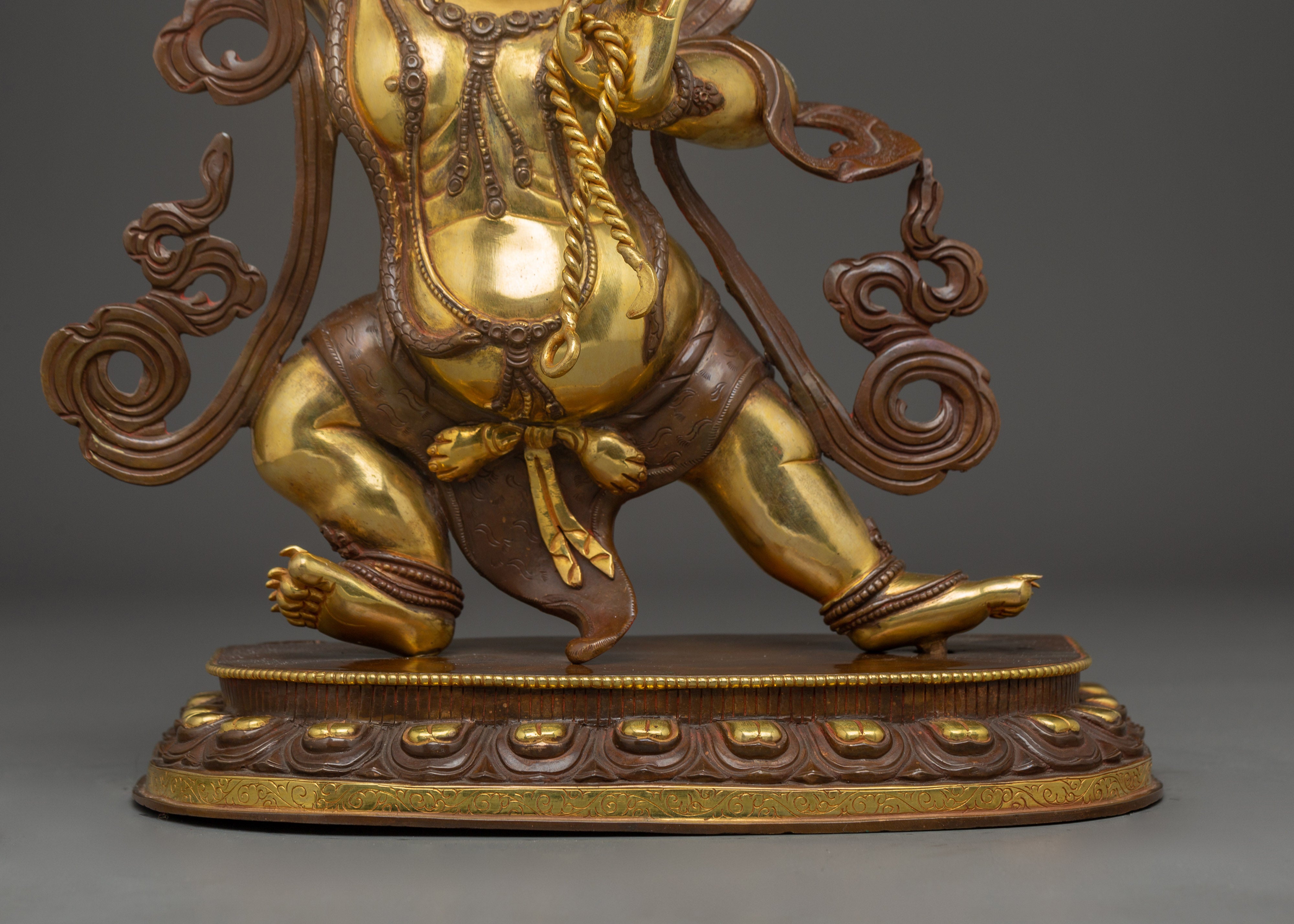 Vajrapani Gold Gilded and Copper Statue | Traditional Sculpture