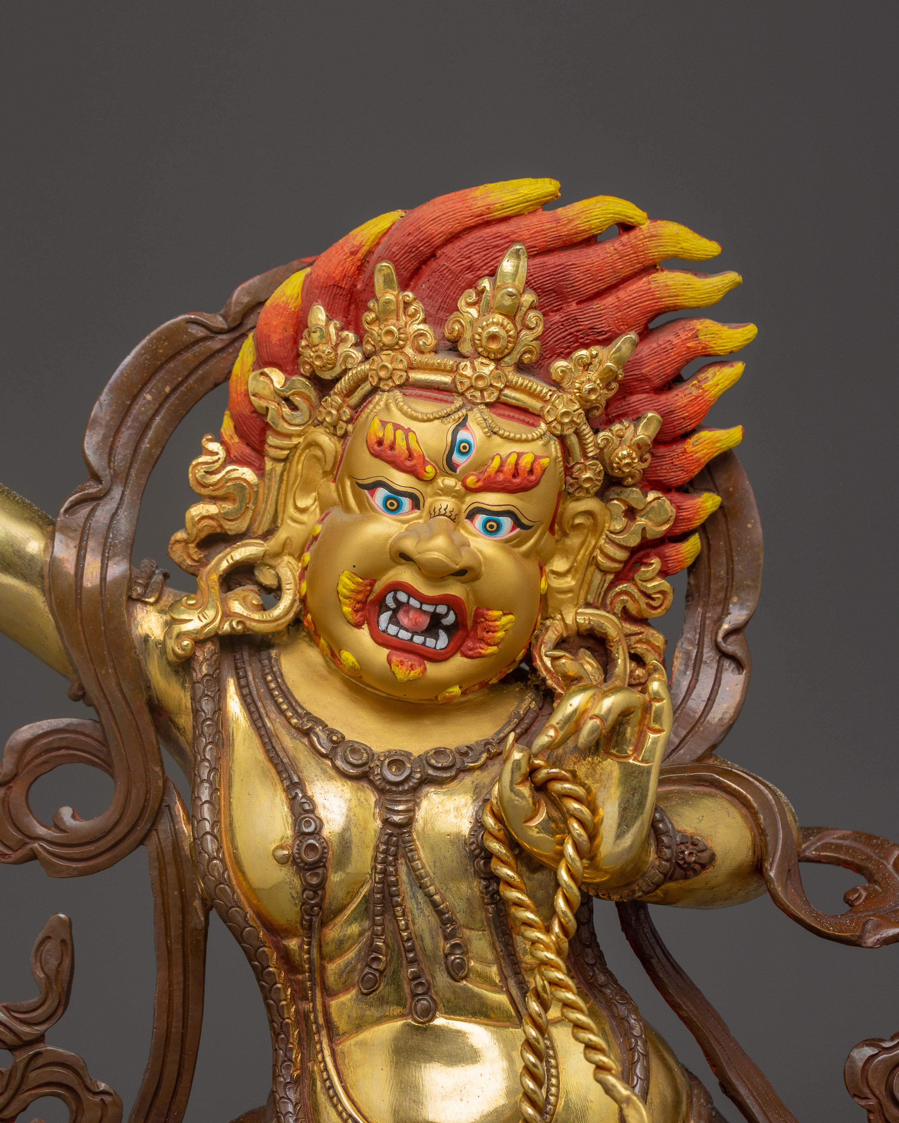 Vajrapani Gold Gilded and Copper Statue | Traditional Sculpture