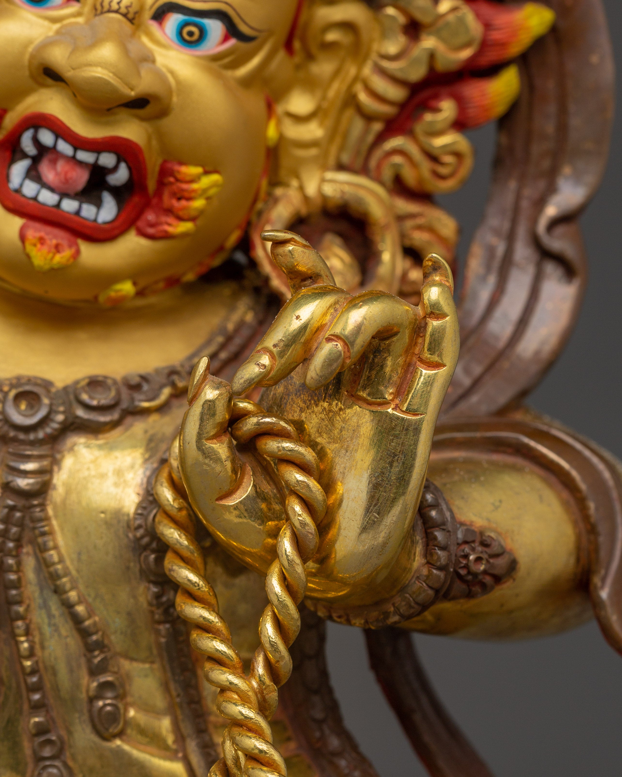 Vajrapani Gold Gilded and Copper Statue | Traditional Sculpture