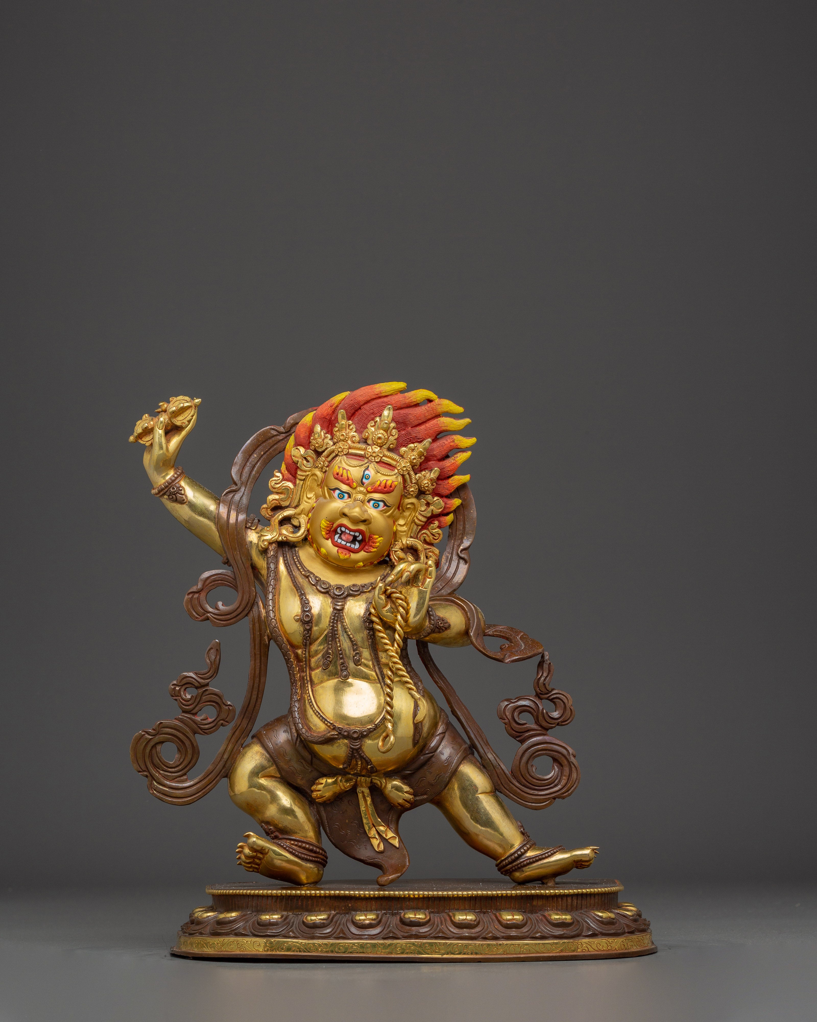 Vajrapani Gold Gilded and Copper Statue | Traditional Sculpture