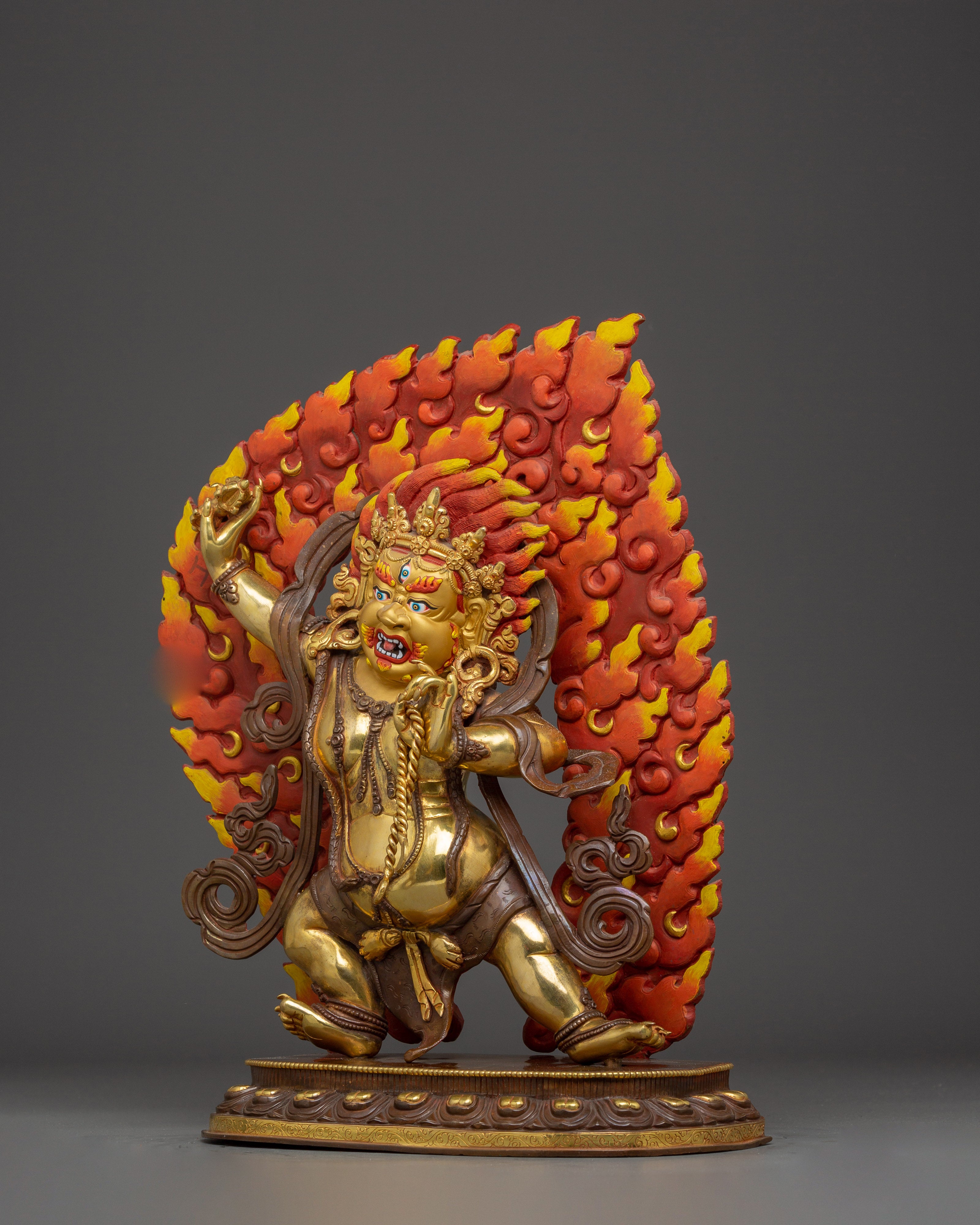 Vajrapani Gold Gilded and Copper Statue | Traditional Sculpture