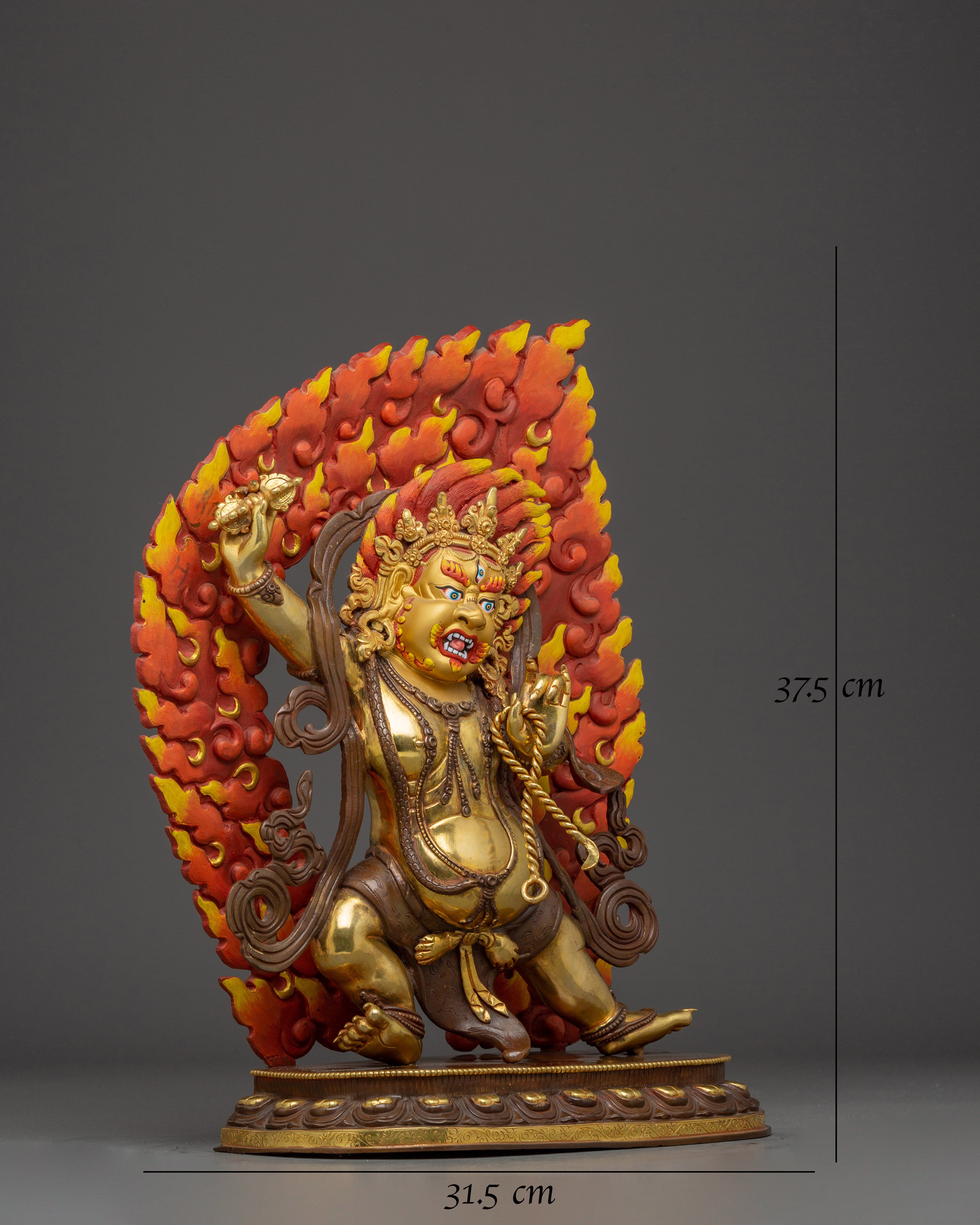 Vajrapani Gold Gilded and Copper Statue
