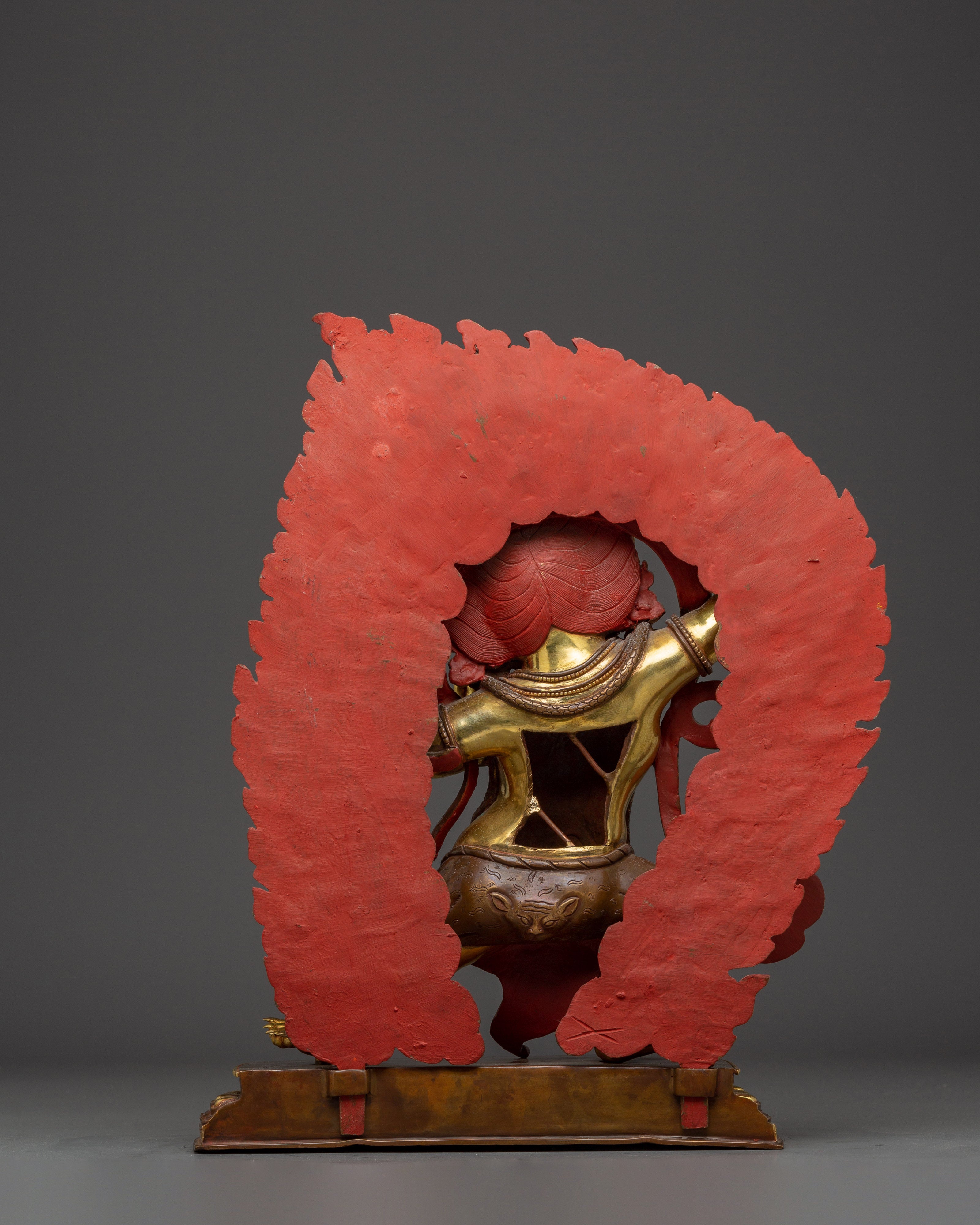 Vajrapani Gold Gilded and Copper Statue | Traditional Sculpture