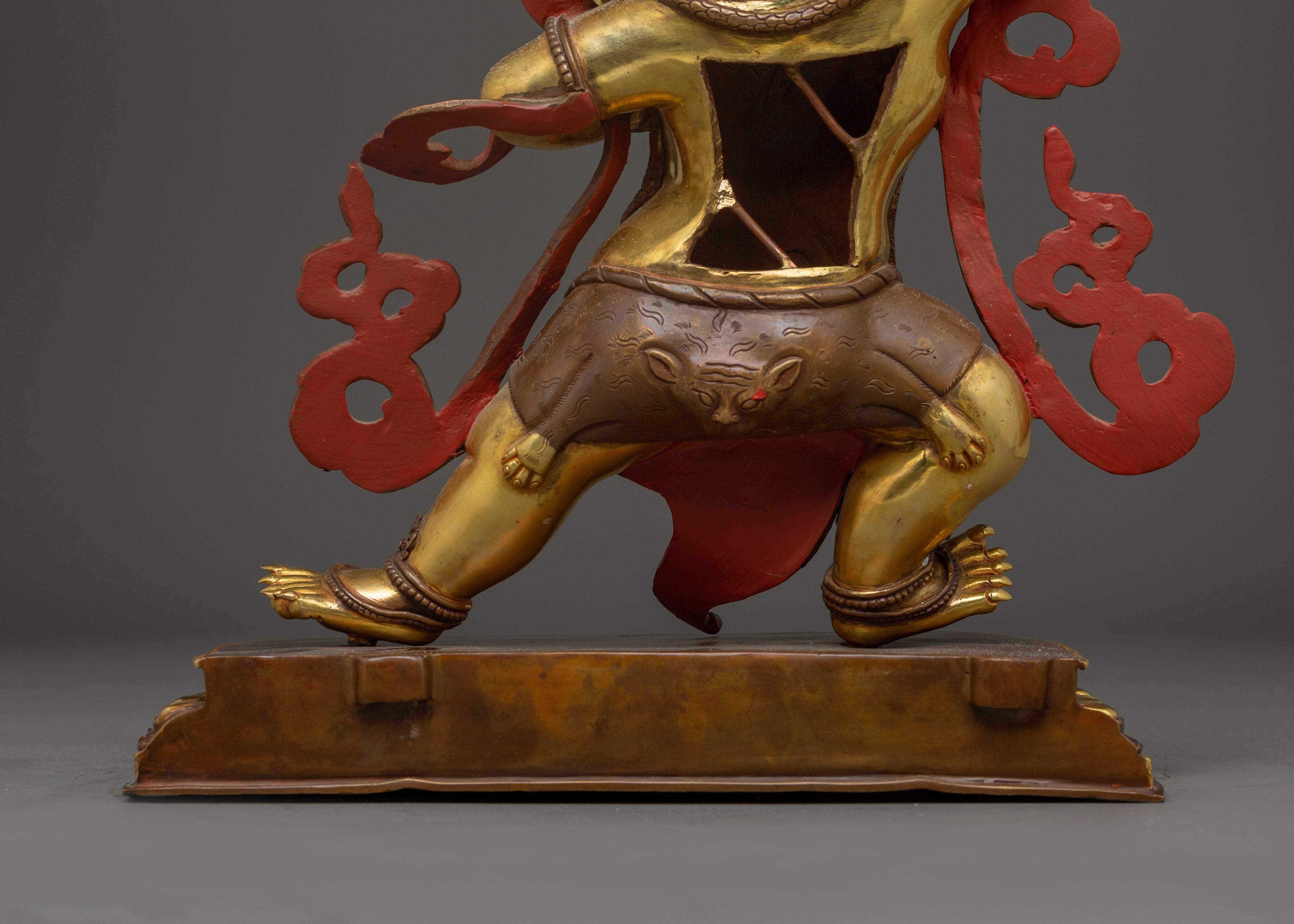 Vajrapani Gold Gilded and Copper Statue | Traditional Sculpture