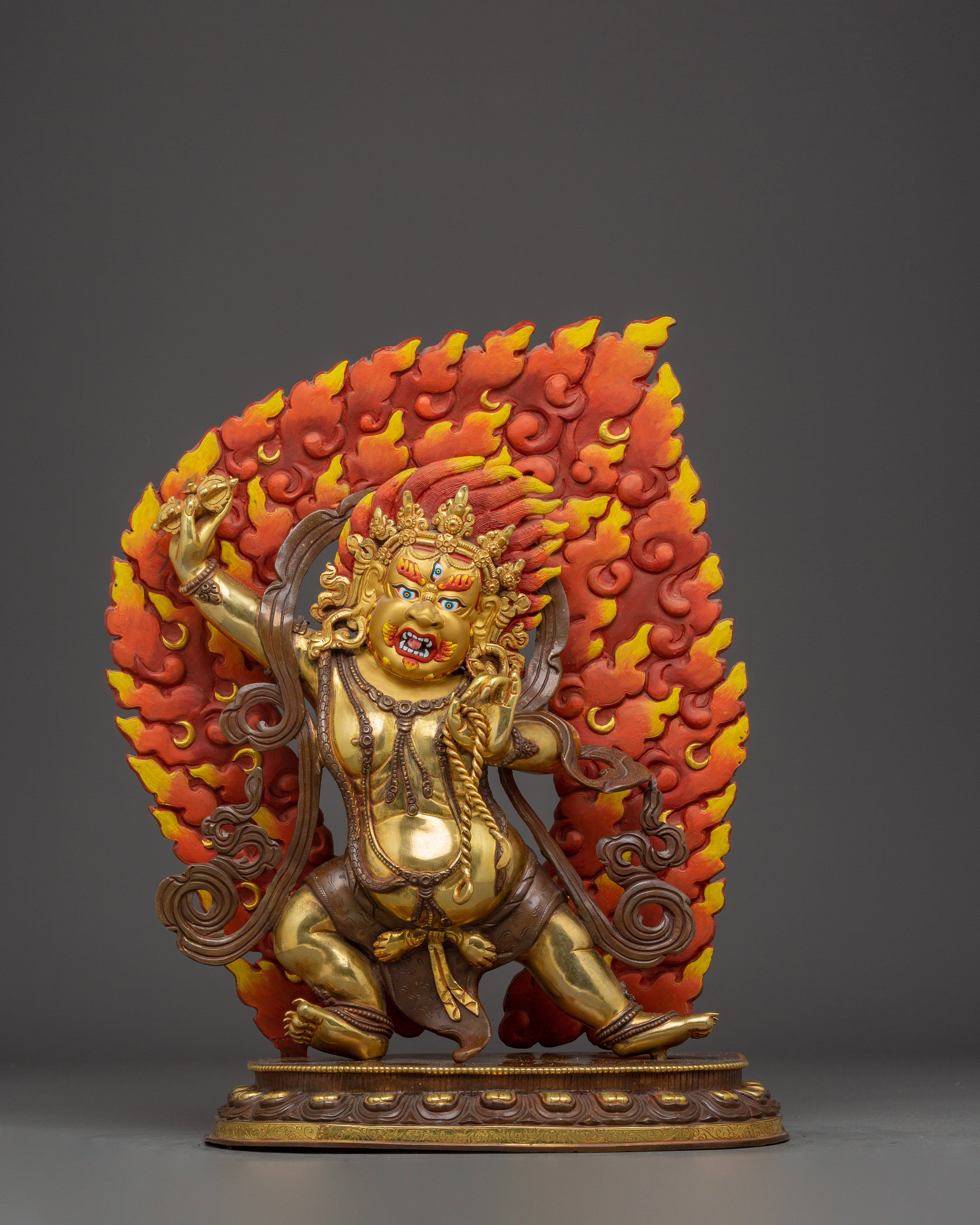 Vajrapani Gold Gilded and Copper Statue