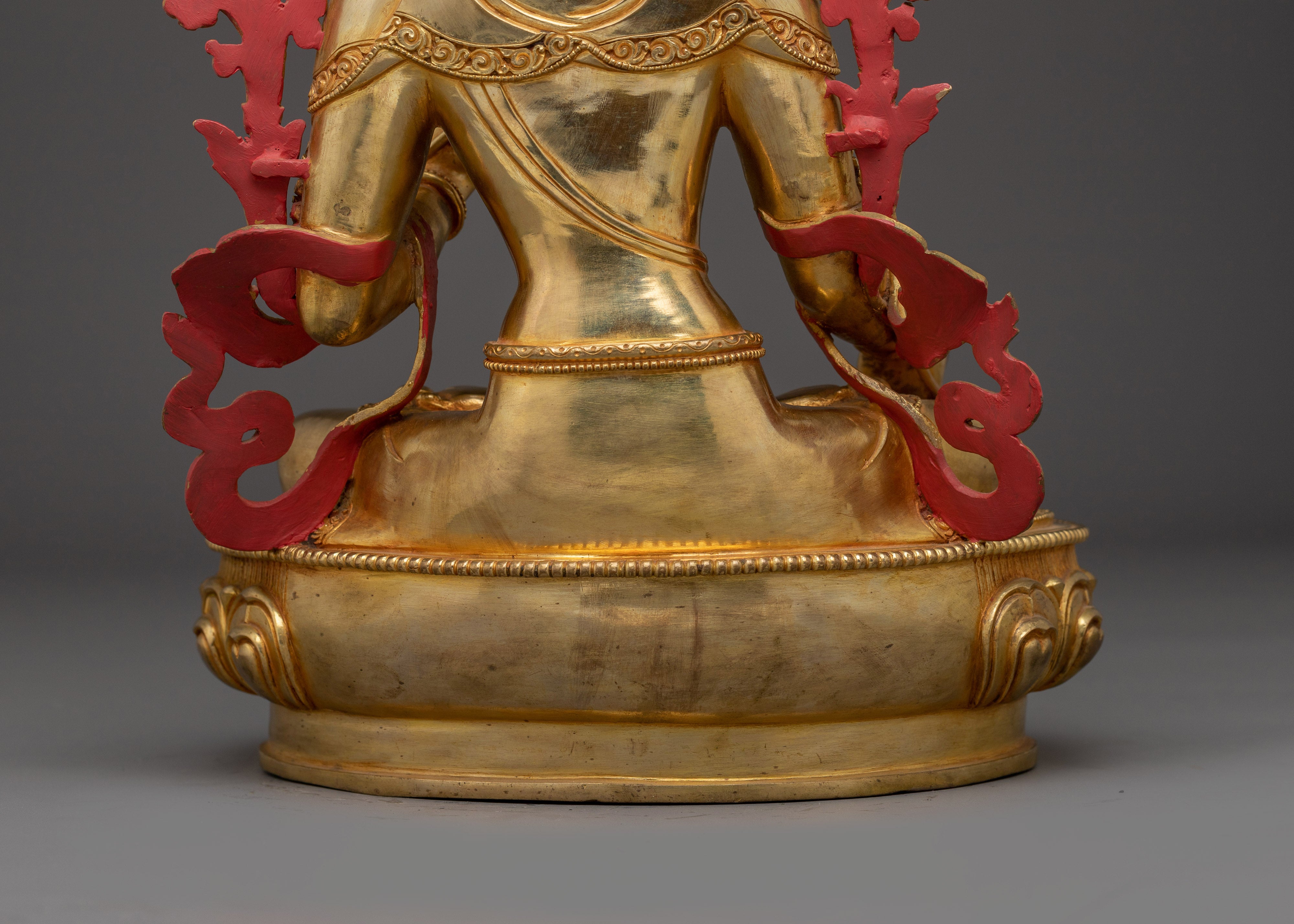 Traditional Golden White Tara Art: Tibetan Healing Deity
