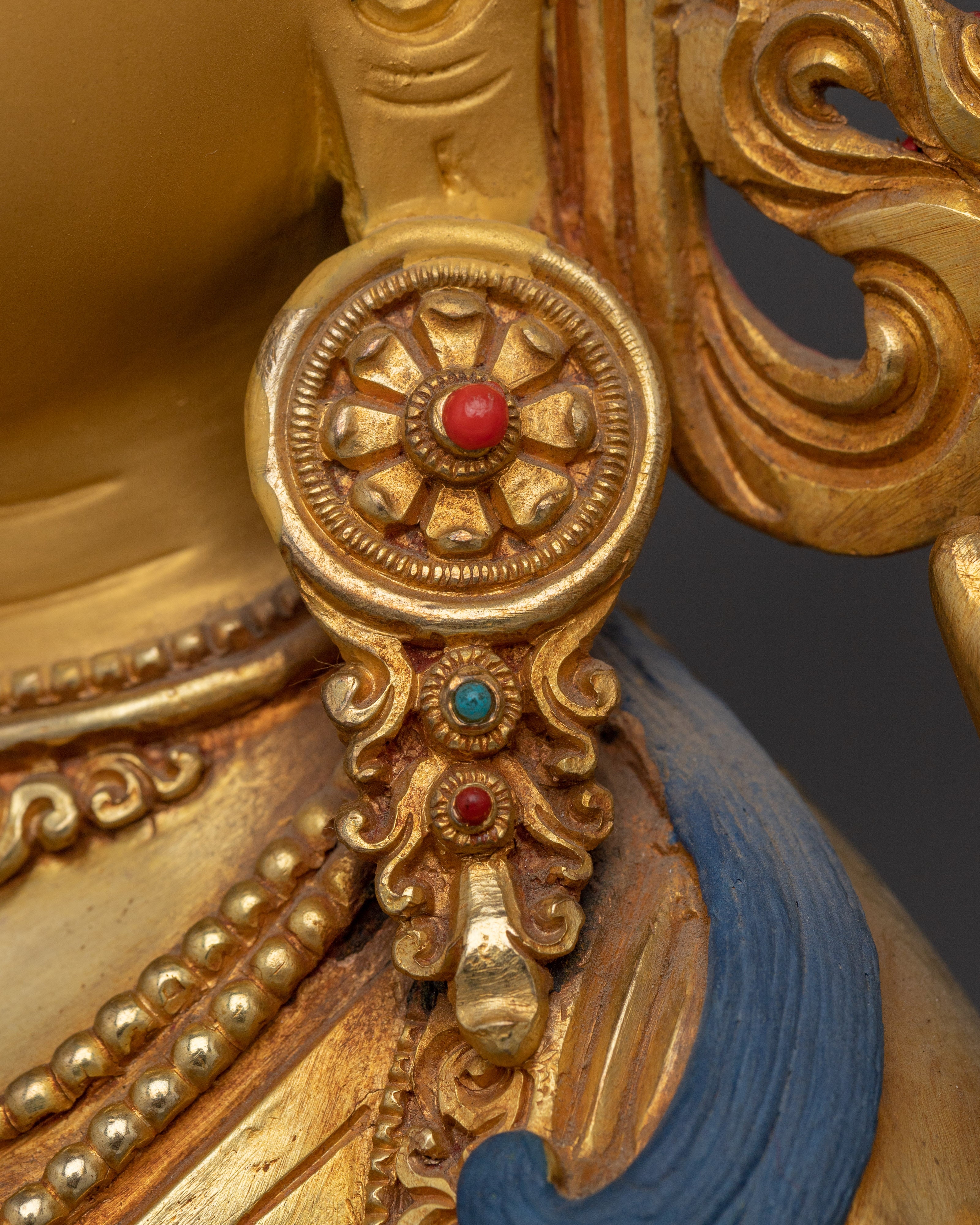 Traditional Golden White Tara Art: Tibetan Healing Deity