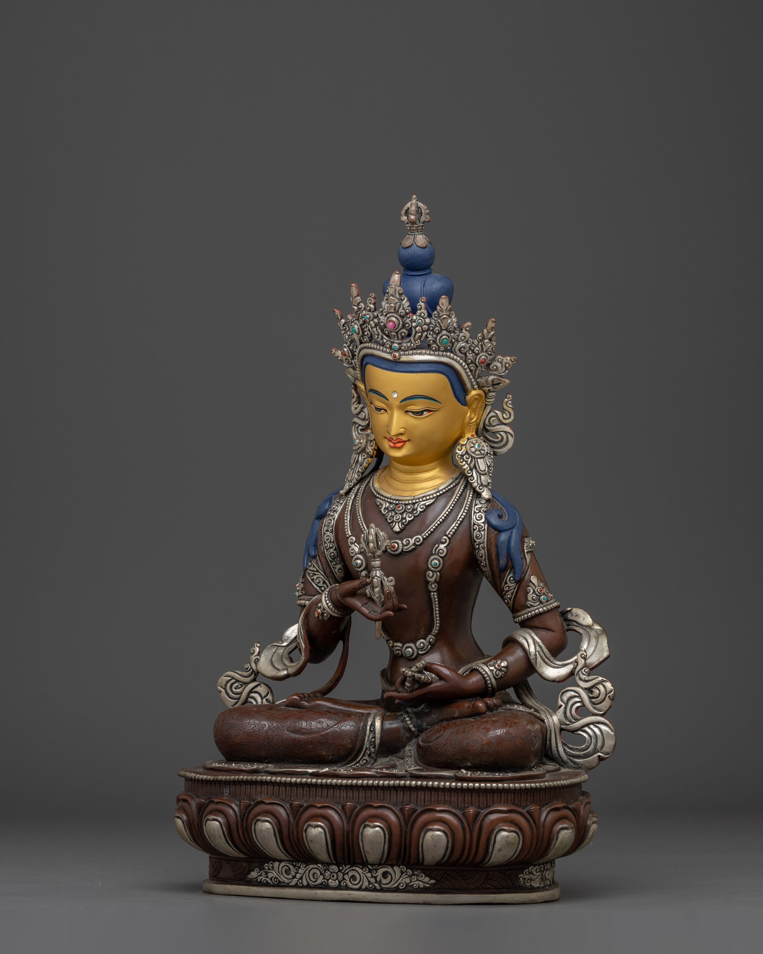 Vajrasattva Oxidized Copper Statue | Symbol of Cleansing & Spiritual Enlightenment