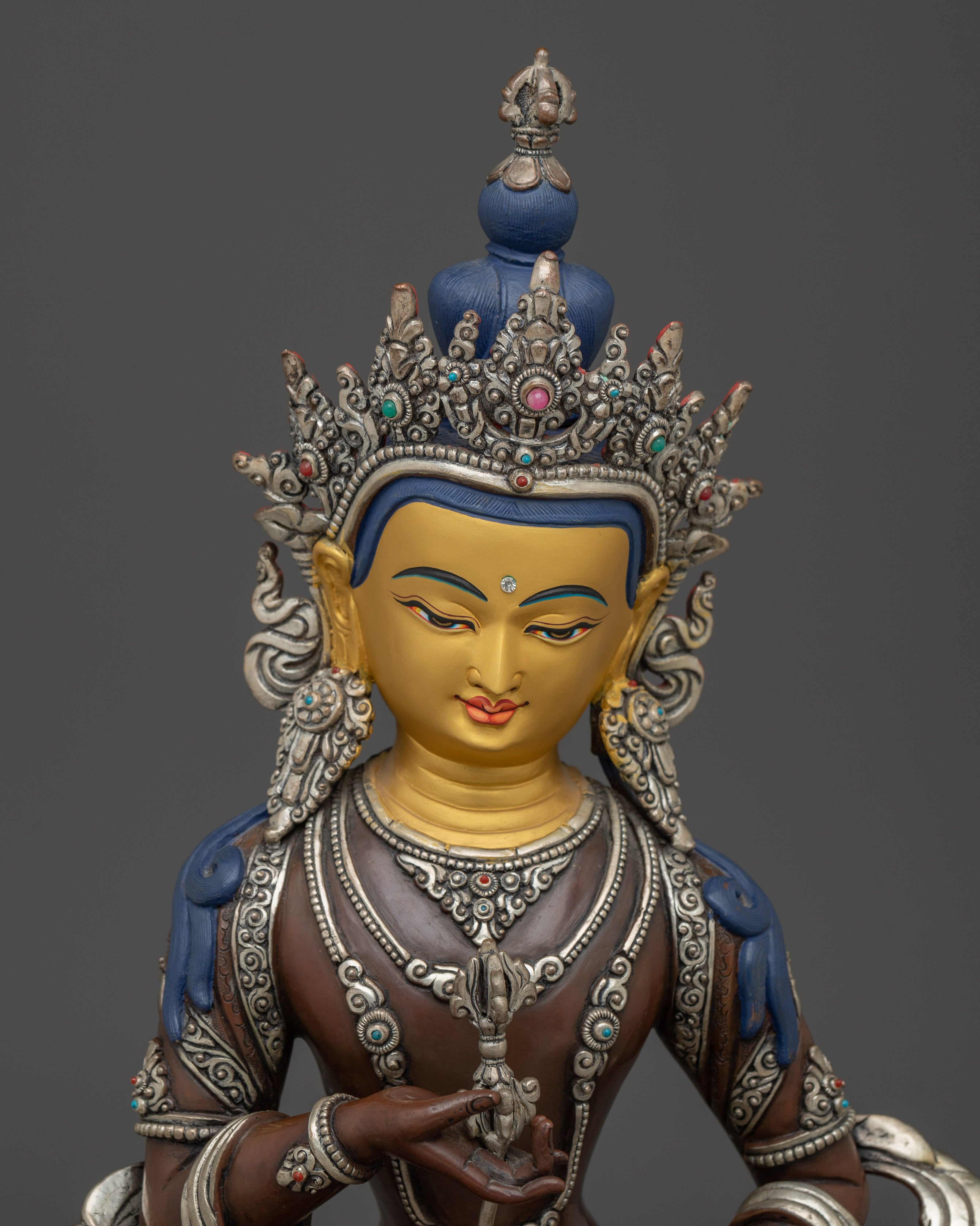 Vajrasattva Oxidized Copper Statue | Symbol of Cleansing & Spiritual Enlightenment