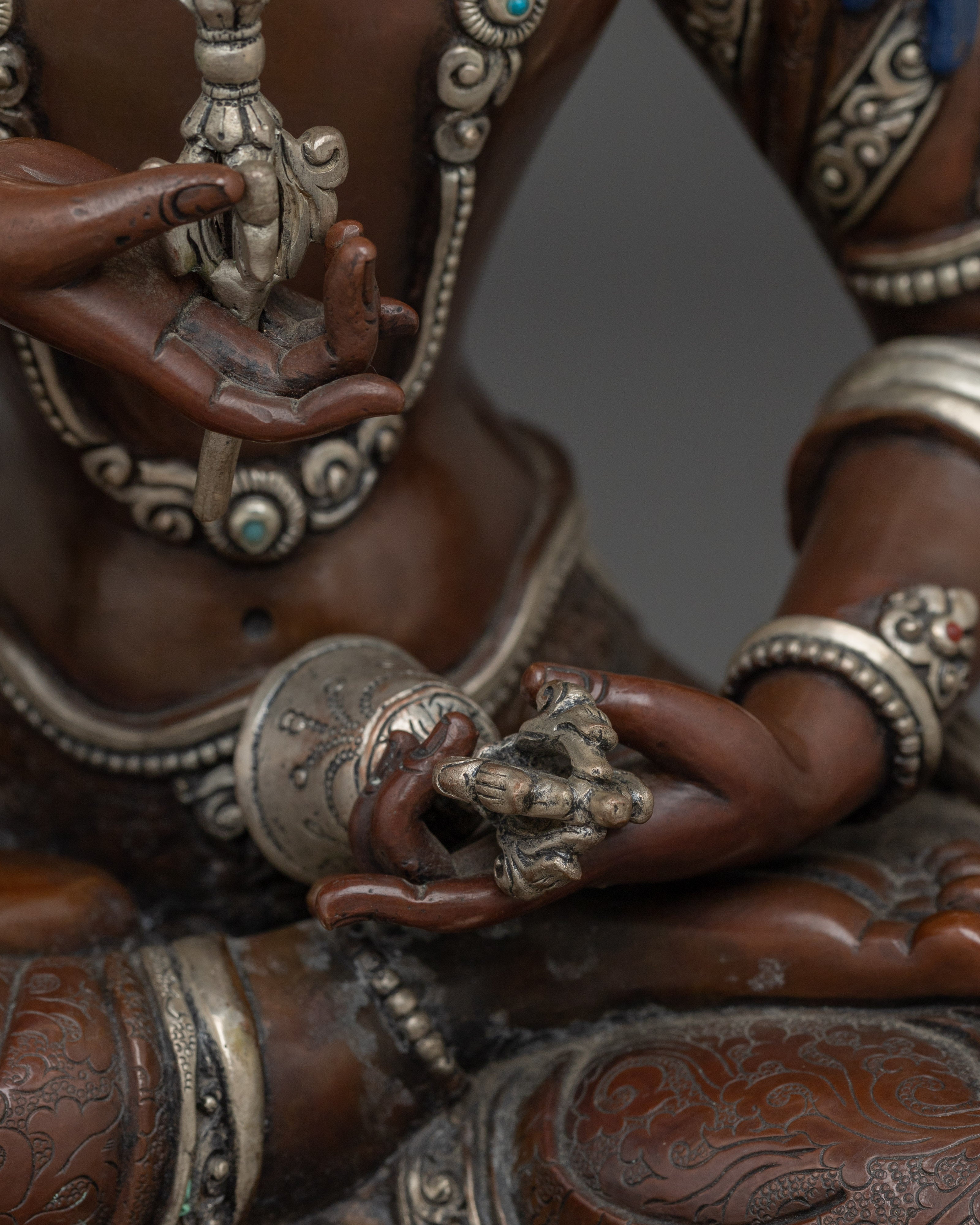 Vajrasattva Oxidized Copper Statue | Symbol of Cleansing & Spiritual Enlightenment
