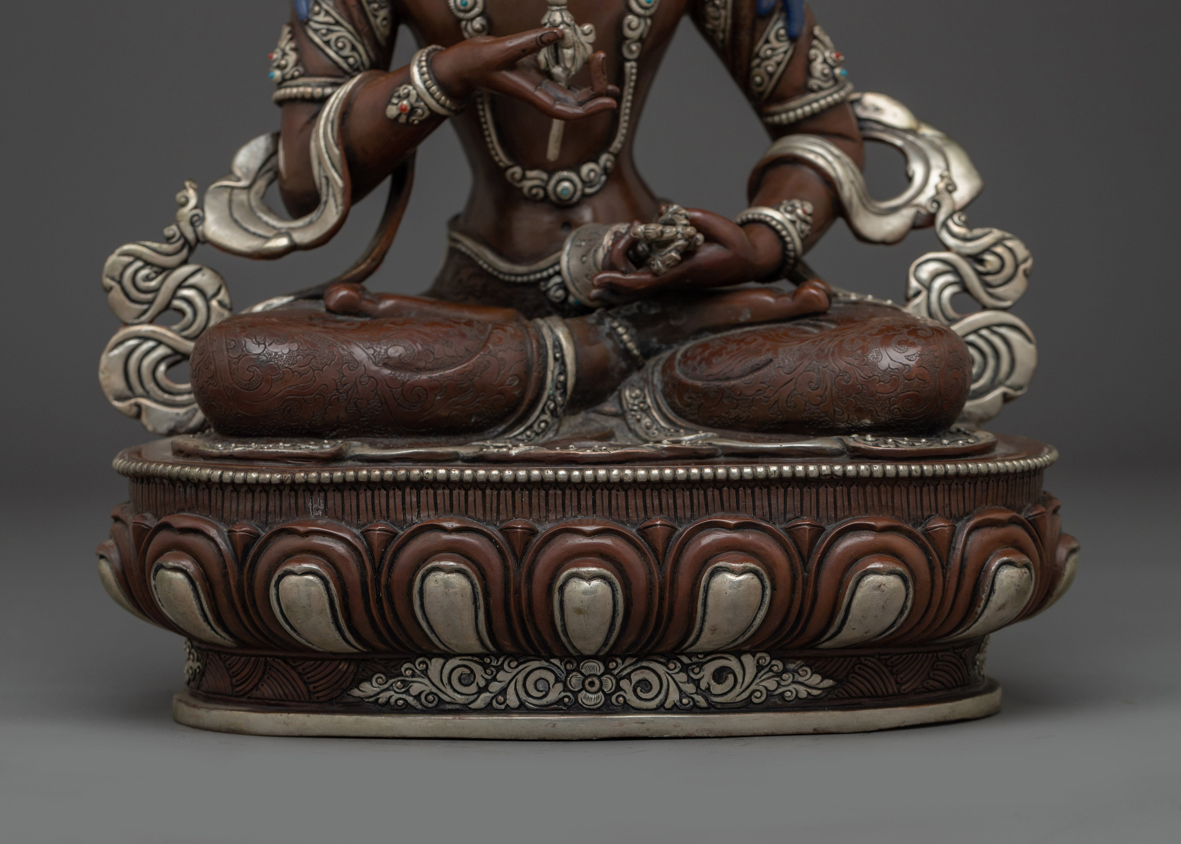 Vajrasattva Oxidized Copper Statue | Symbol of Cleansing & Spiritual Enlightenment