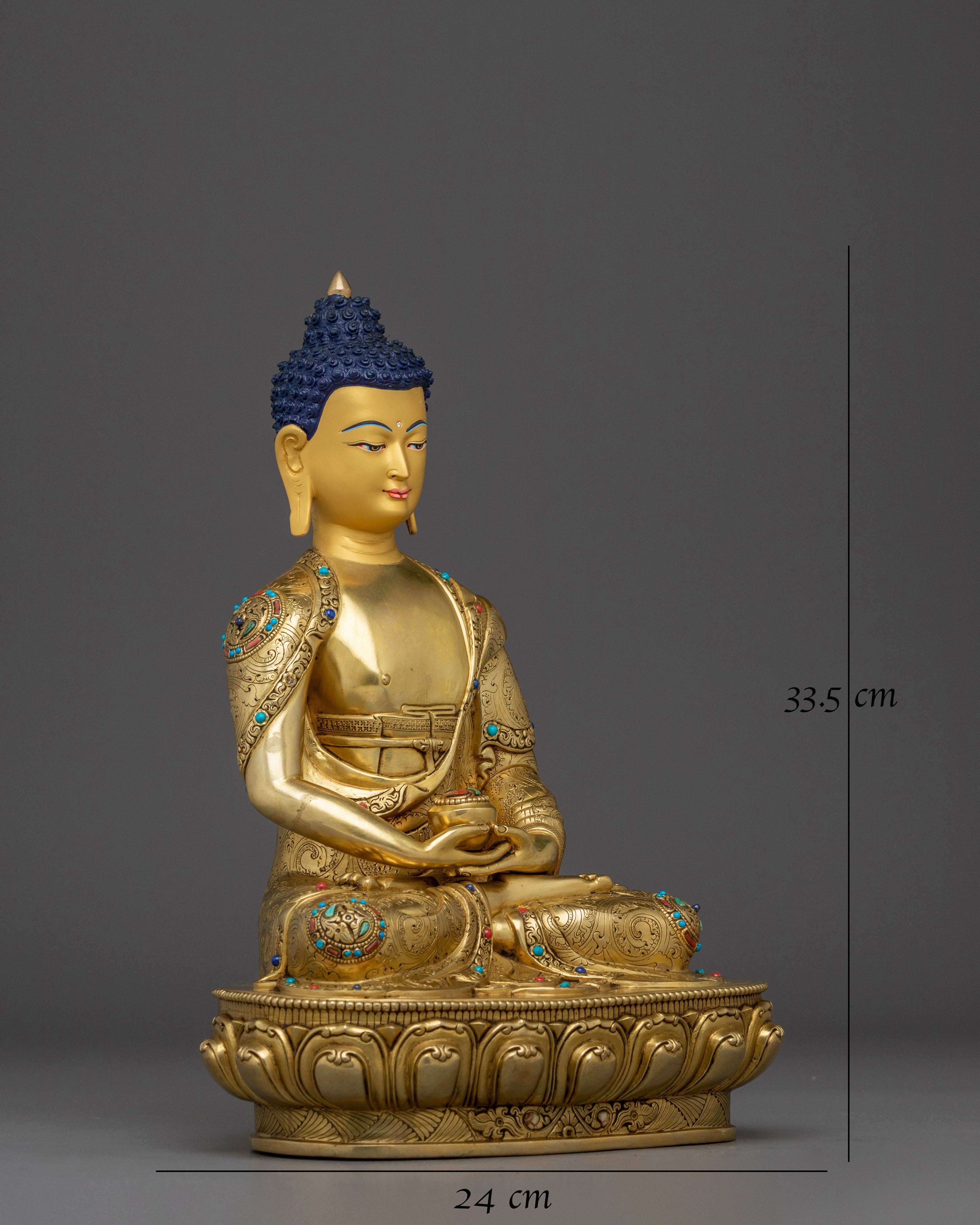 Gold Gilded Amitabha Buddha Artwork