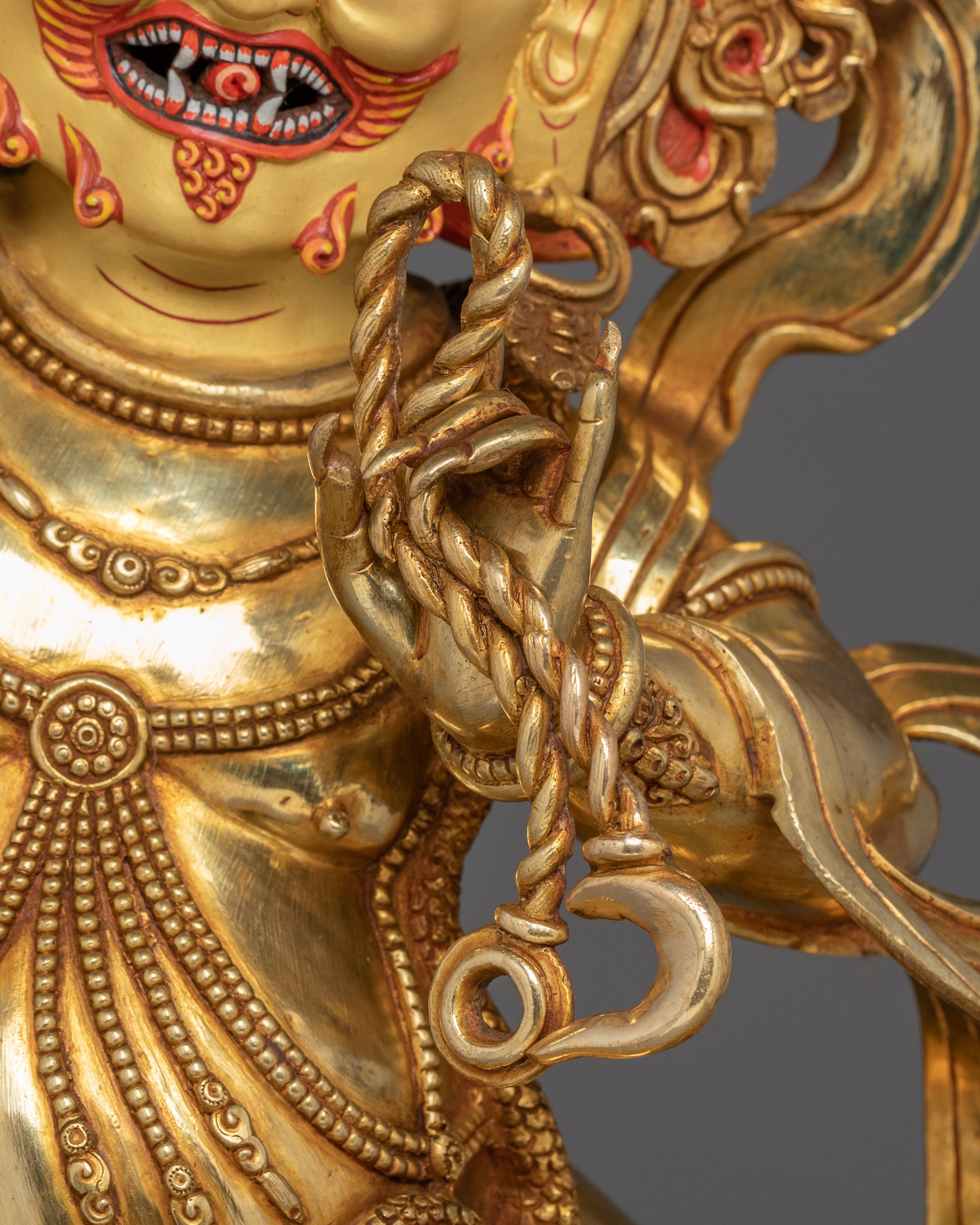 Wrathful Bodhisattva Vajrapani Golden Statue
