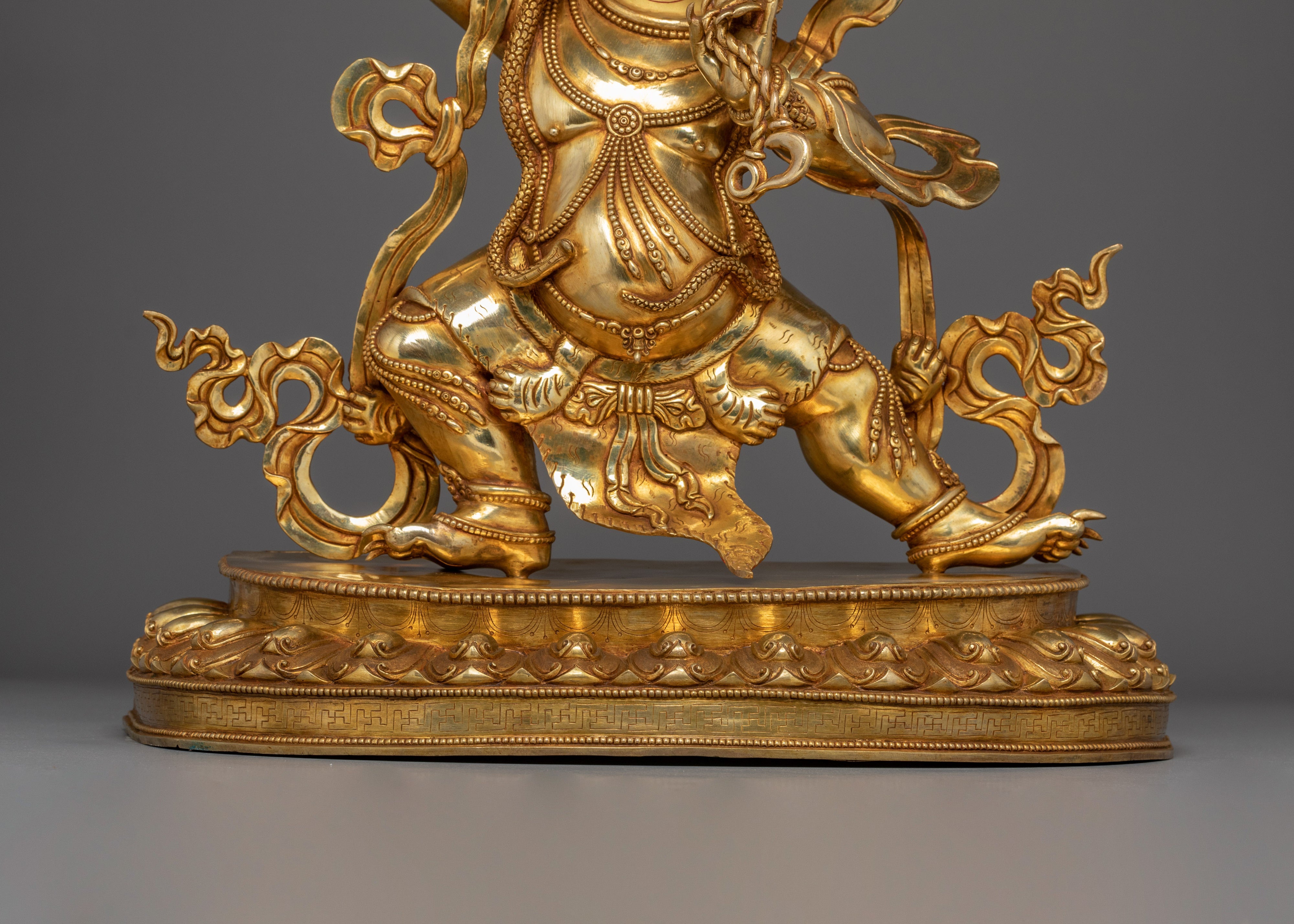 Wrathful Bodhisattva Vajrapani Golden Statue