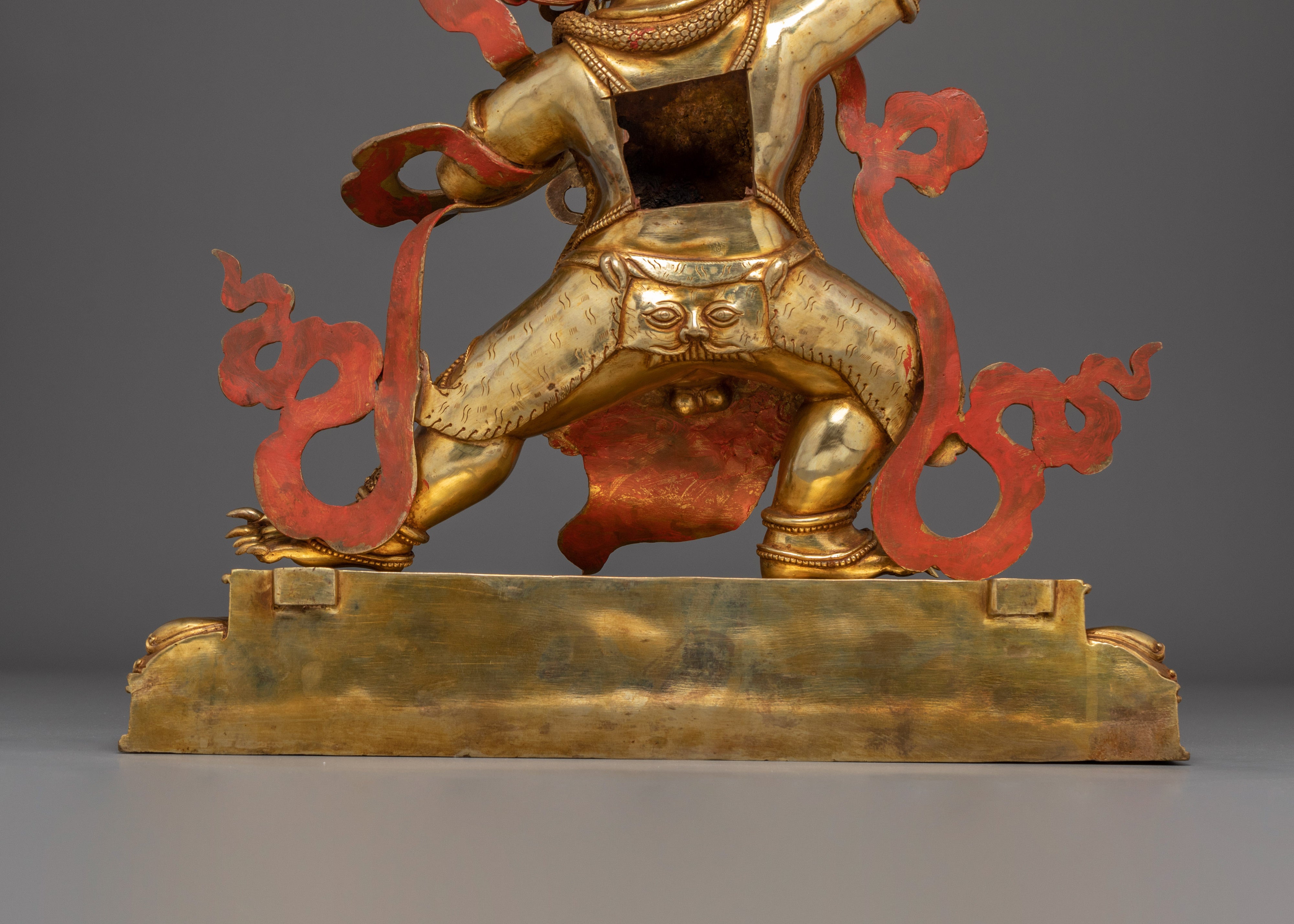 Wrathful Bodhisattva Vajrapani Golden Statue