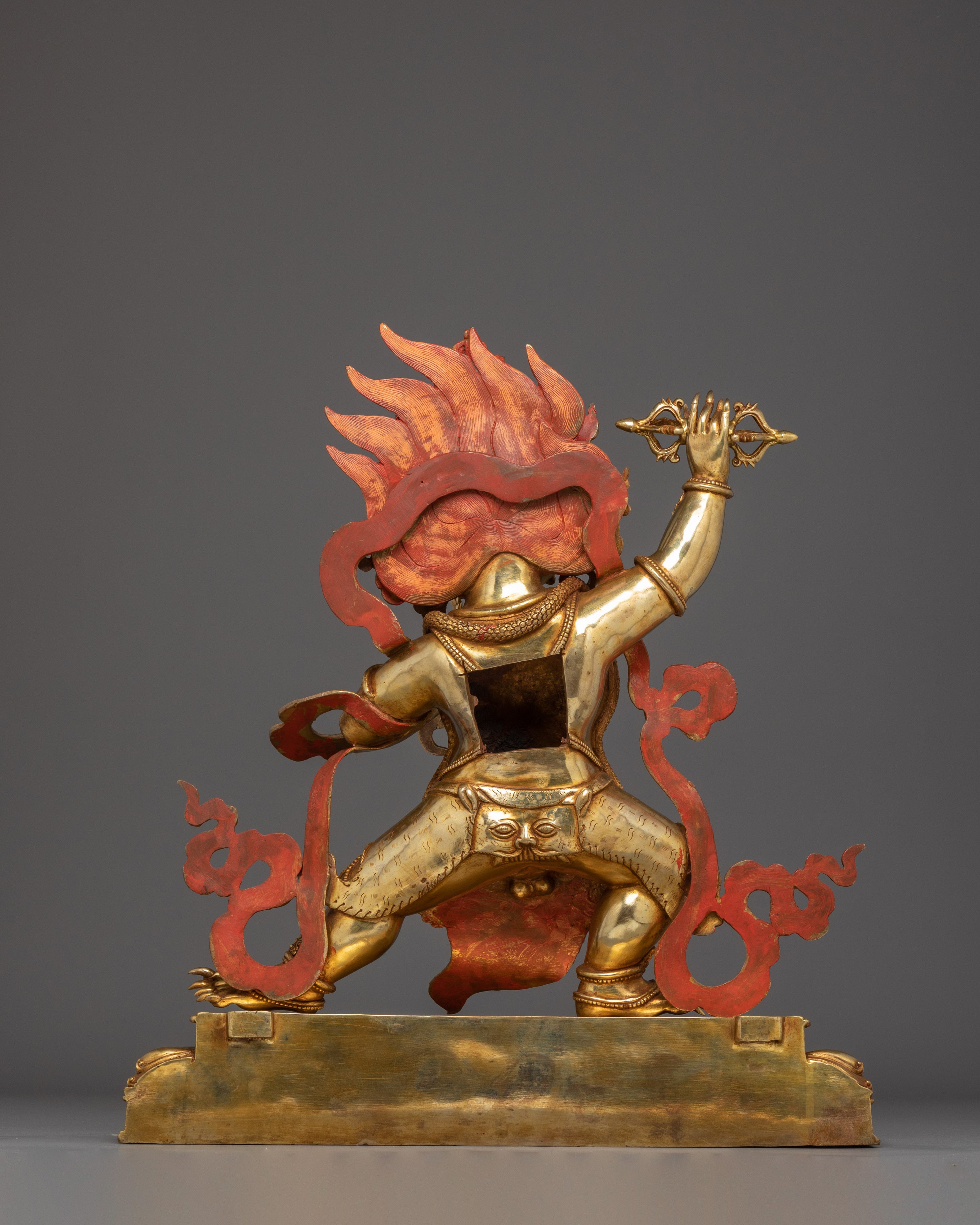 Wrathful Bodhisattva Vajrapani Golden Statue