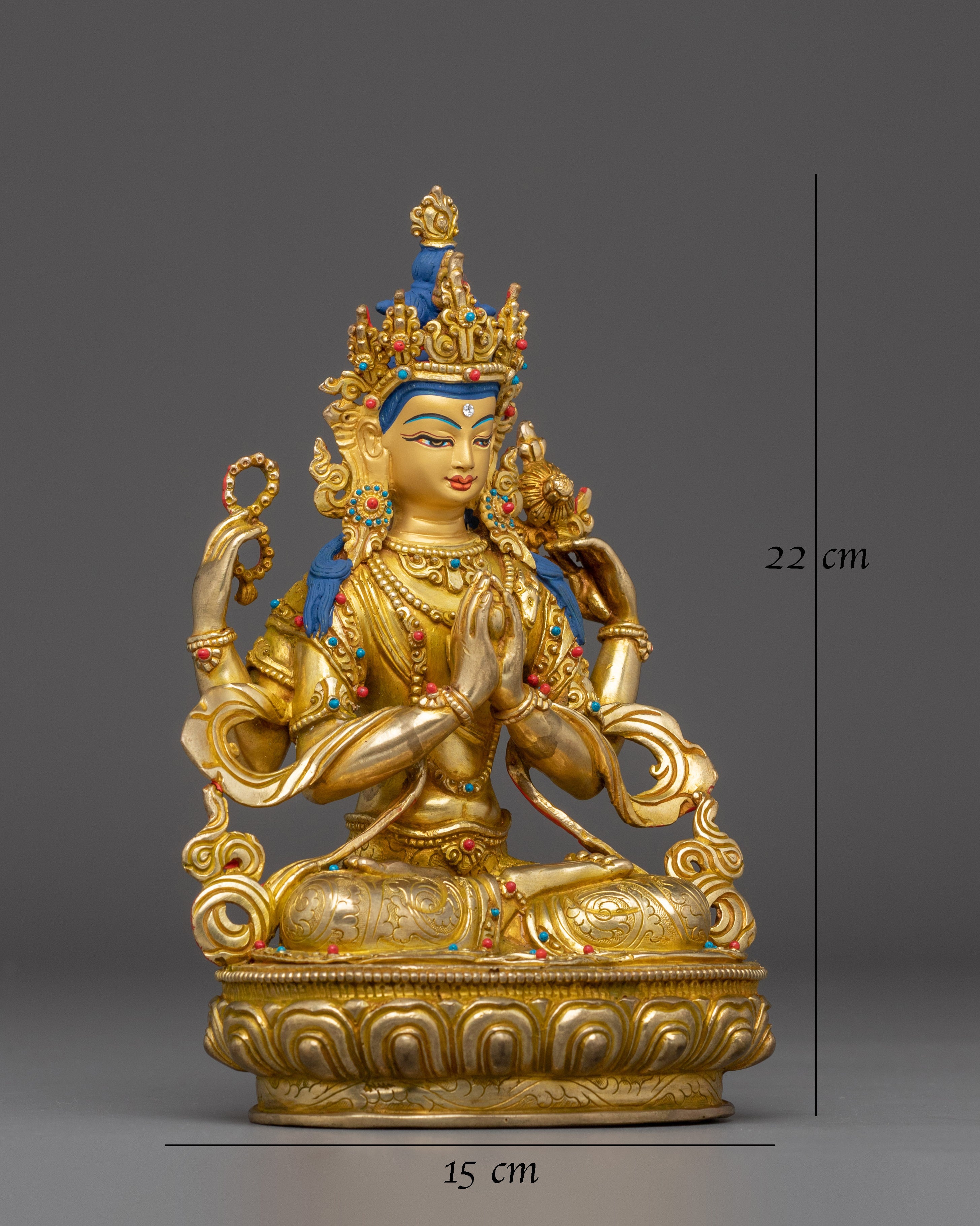 Compassion Lord Four-Armed Chenrezig Statue