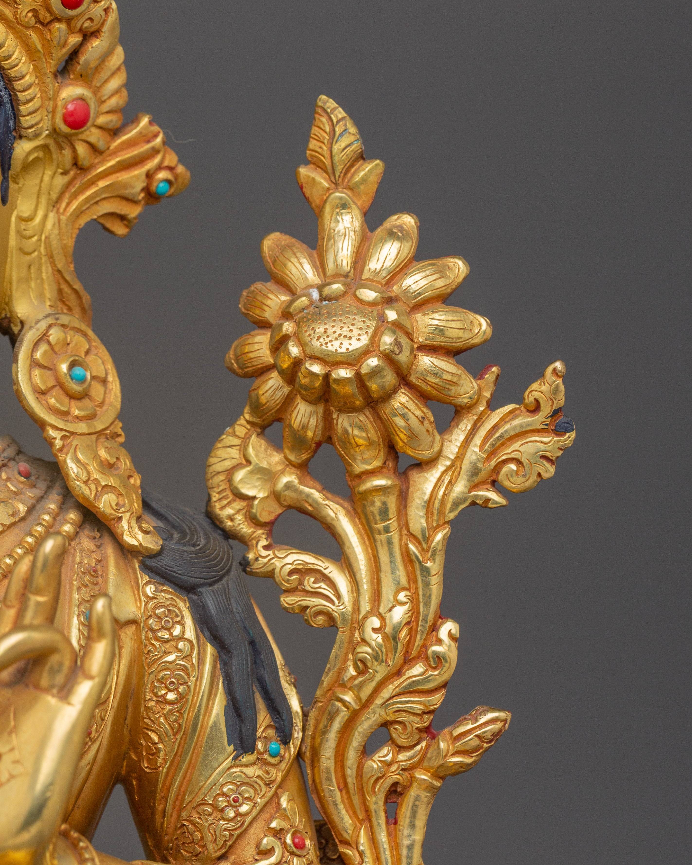 Lotus Seated Green Tara | Himalayan Icon of Wisdom