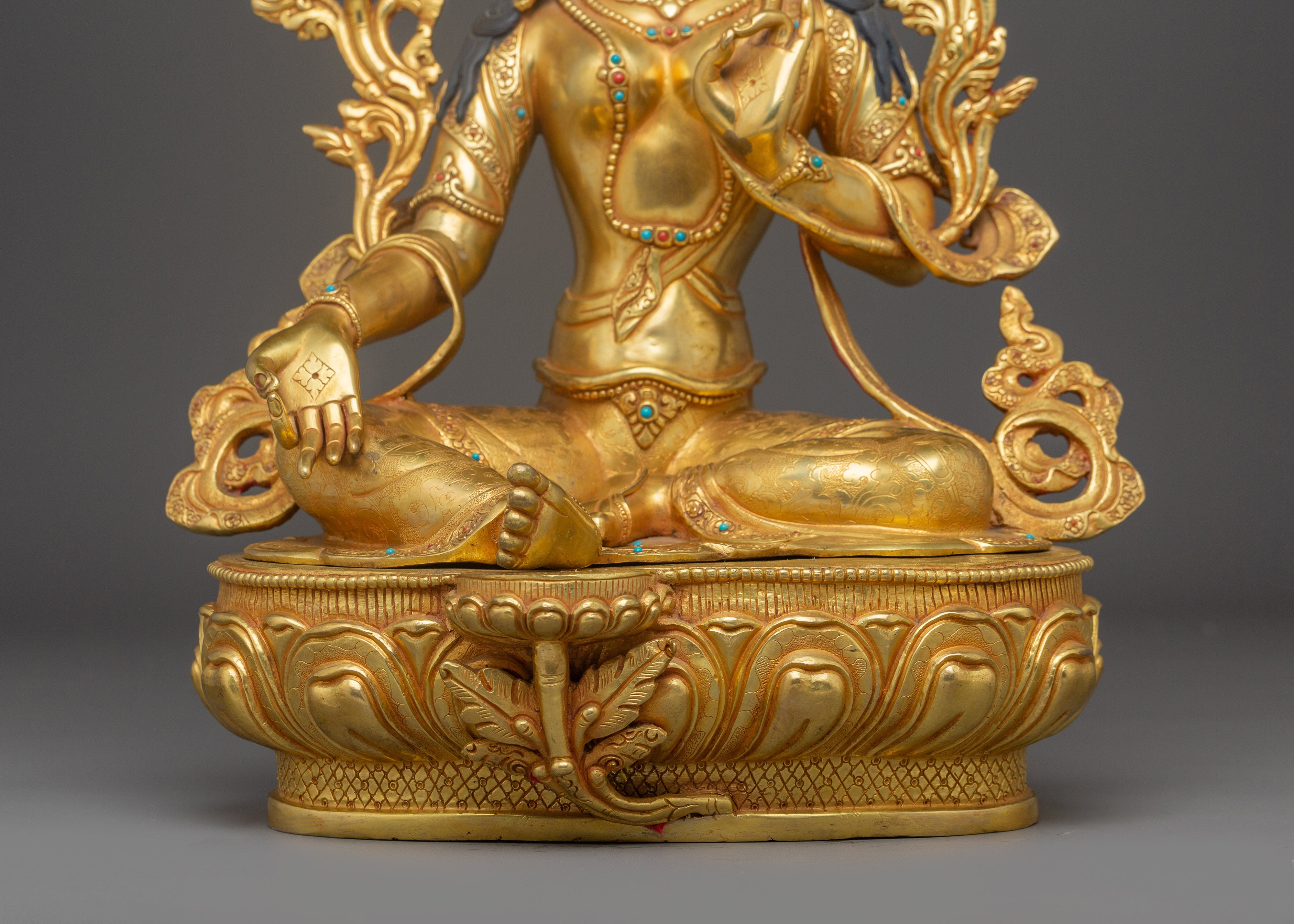Lotus Seated Green Tara | Himalayan Icon of Wisdom