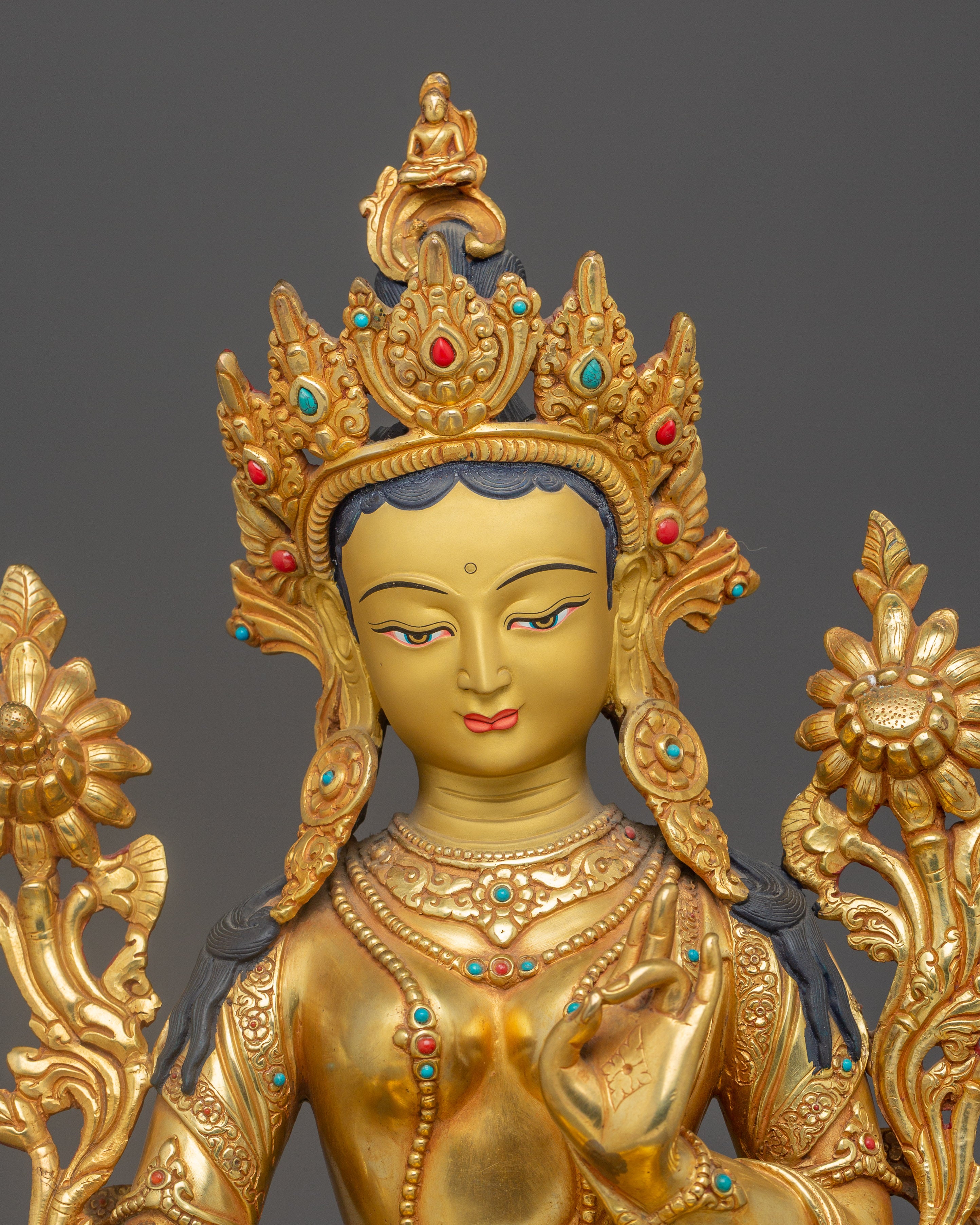 Lotus Seated Green Tara | Himalayan Icon of Wisdom