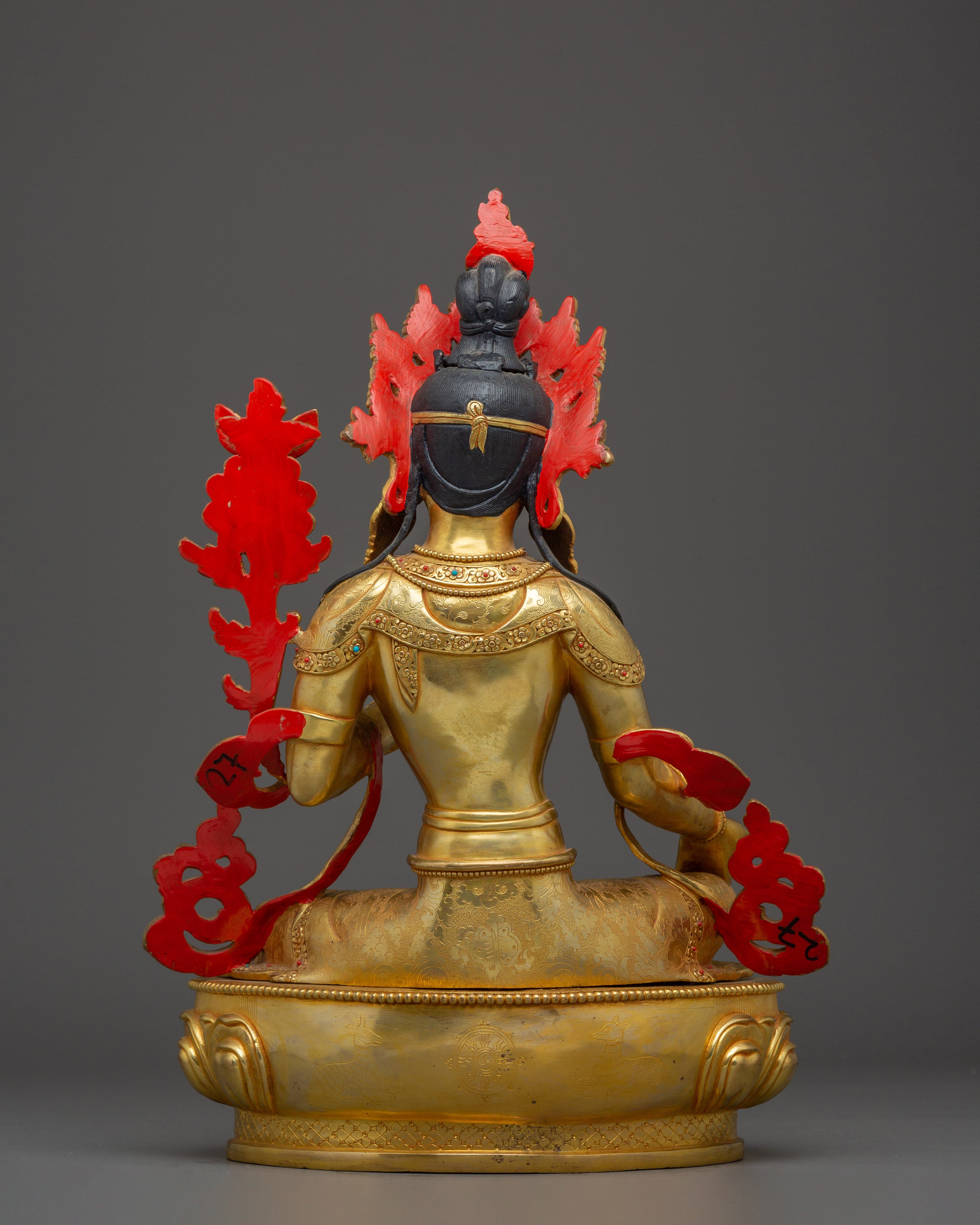 Enlightened Green Tara Icon | Himalayan Nepali Statue