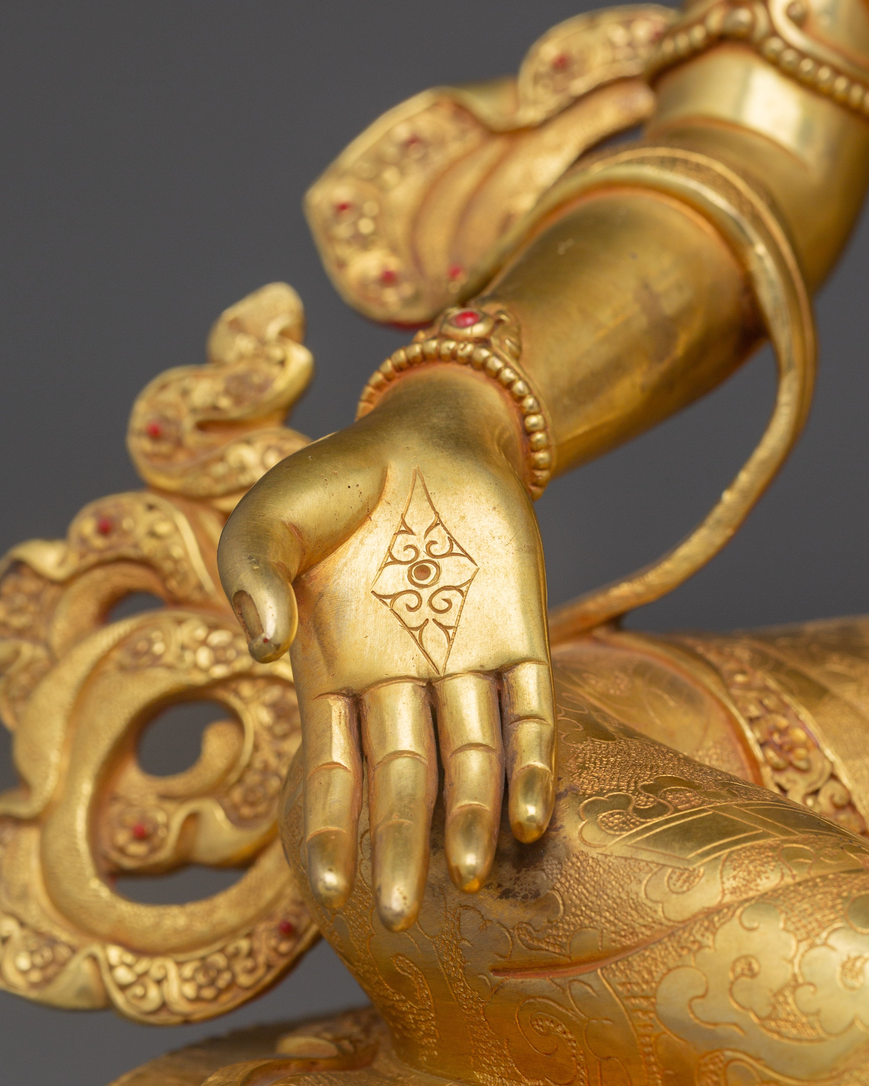 Enlightened Green Tara Icon | Himalayan Nepali Statue