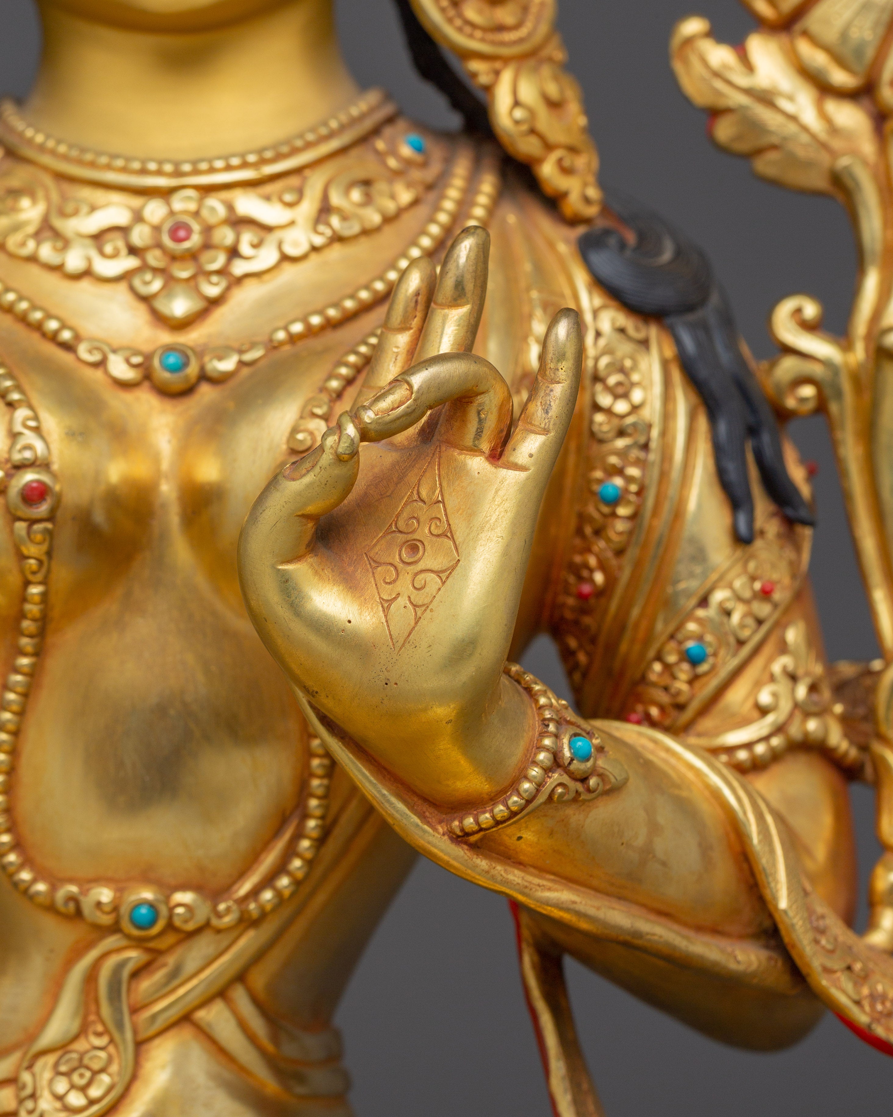 Green Tara, Divine Icon | Nepali Crafted Himalayan Icon